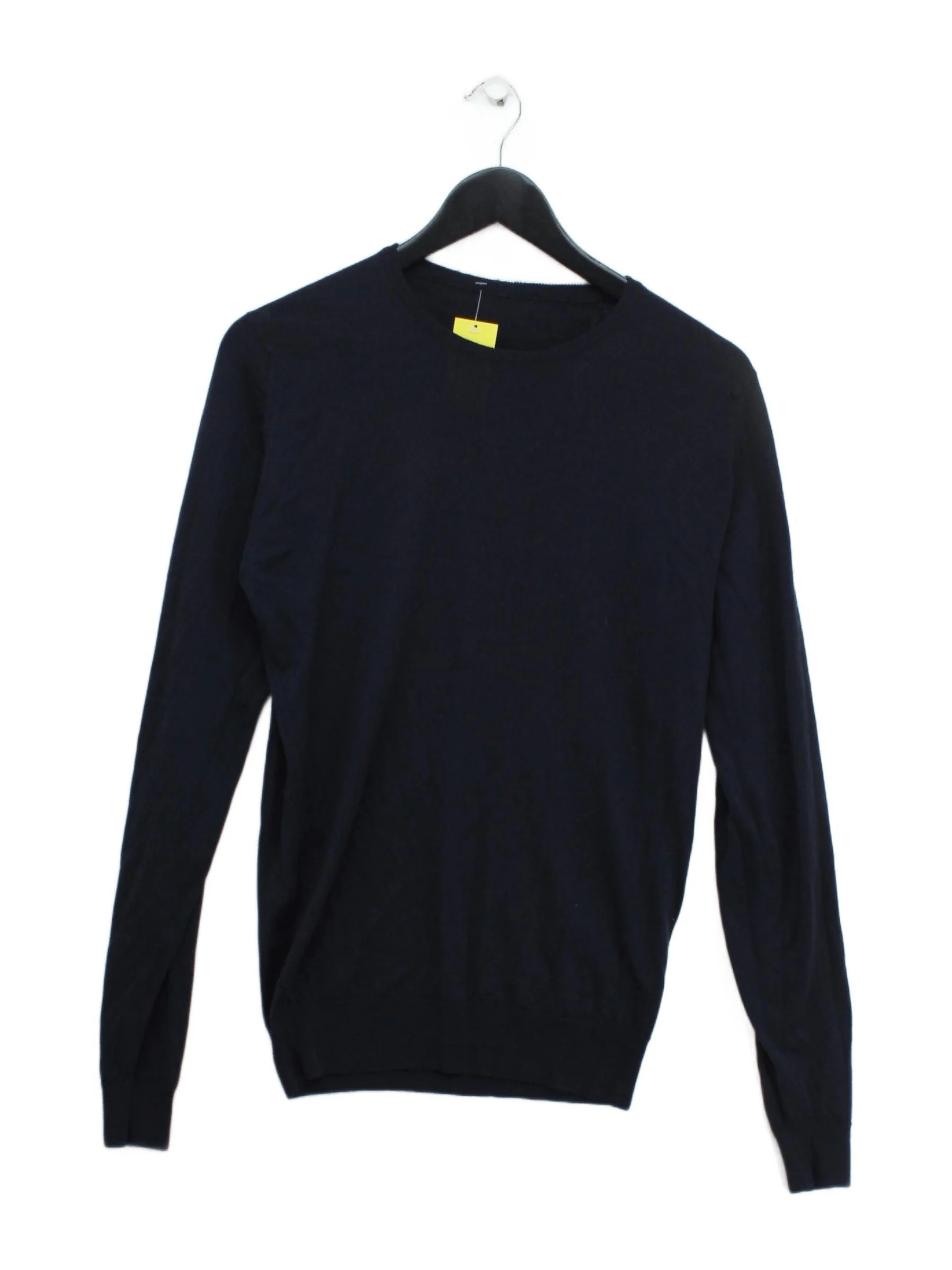 John Smedley Men's Jumper S Blue 100% Wool Round Neck Pullover