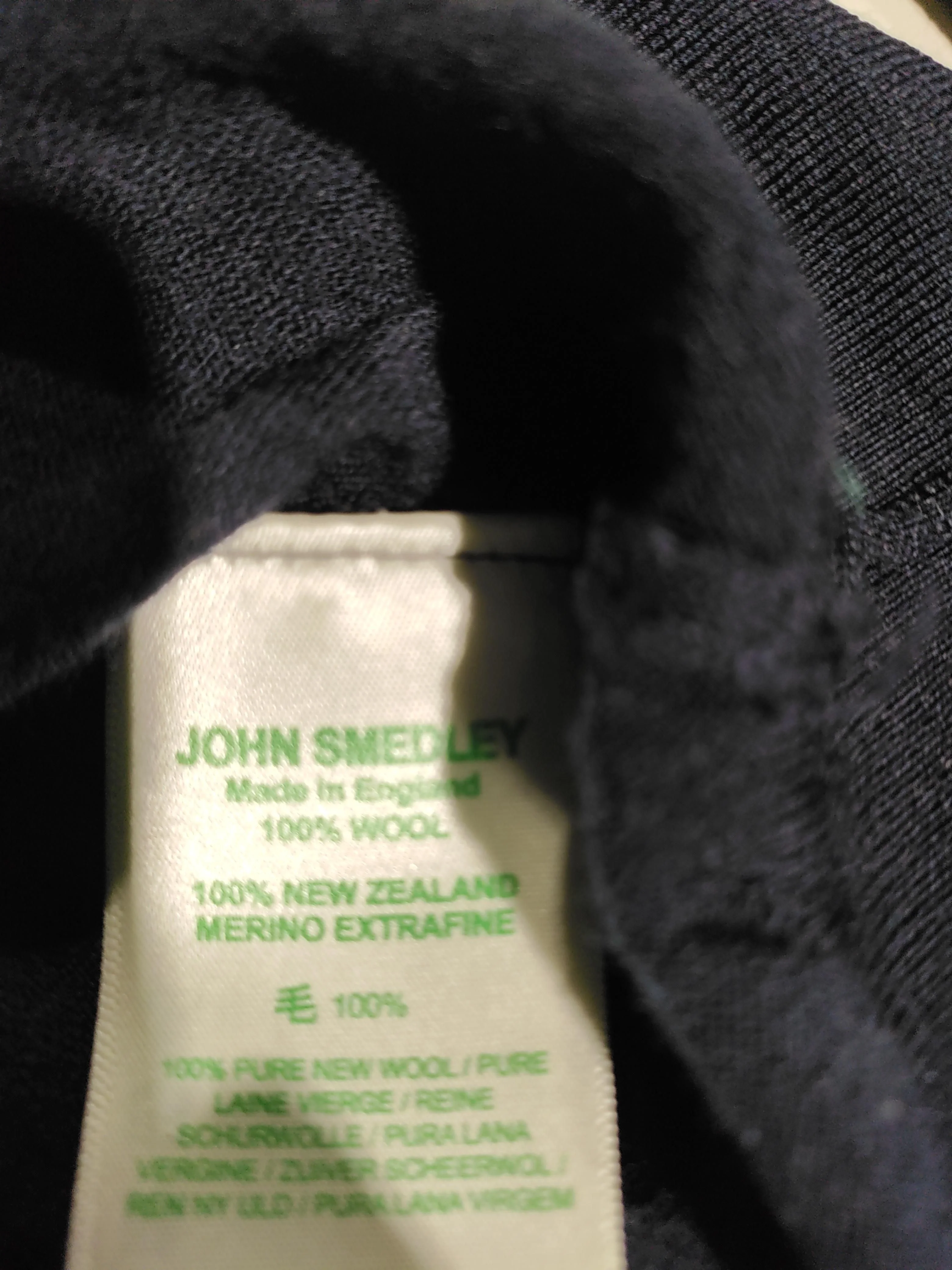 John Smedley Men's Jumper S Blue 100% Wool Round Neck Pullover - Image 5