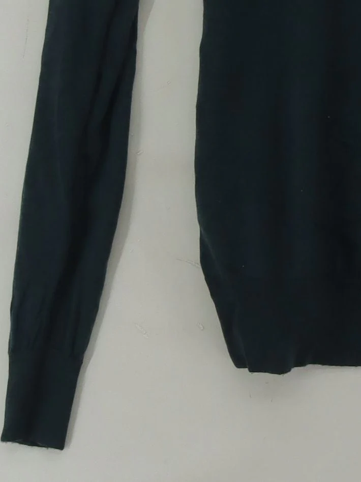 John Smedley Men's Jumper S Green 100% Wool Roll Neck Pullover - Image 4
