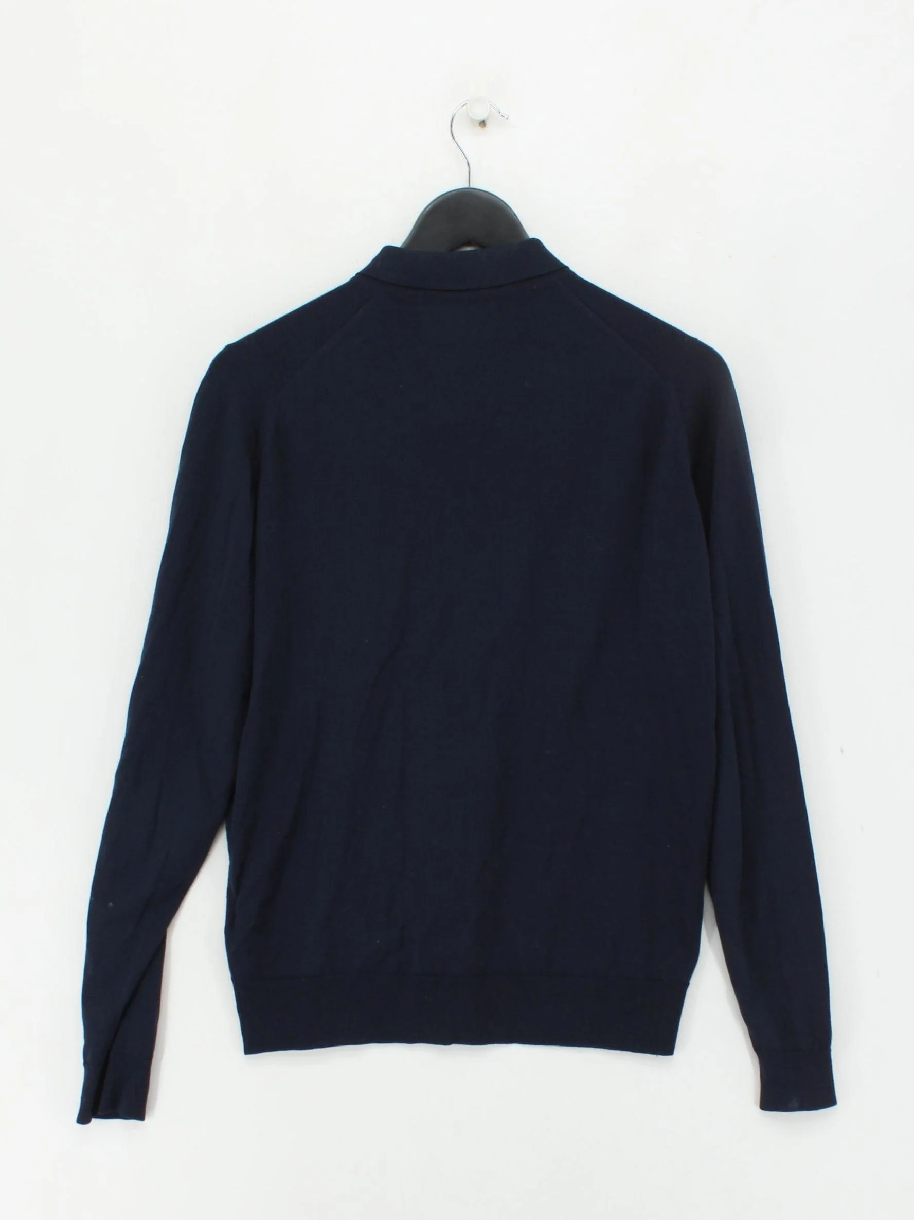John Smedley Men's Polo L Blue 100% Wool Basic - Image 2