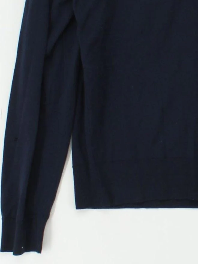 John Smedley Men's Polo L Blue 100% Wool Basic - Image 4