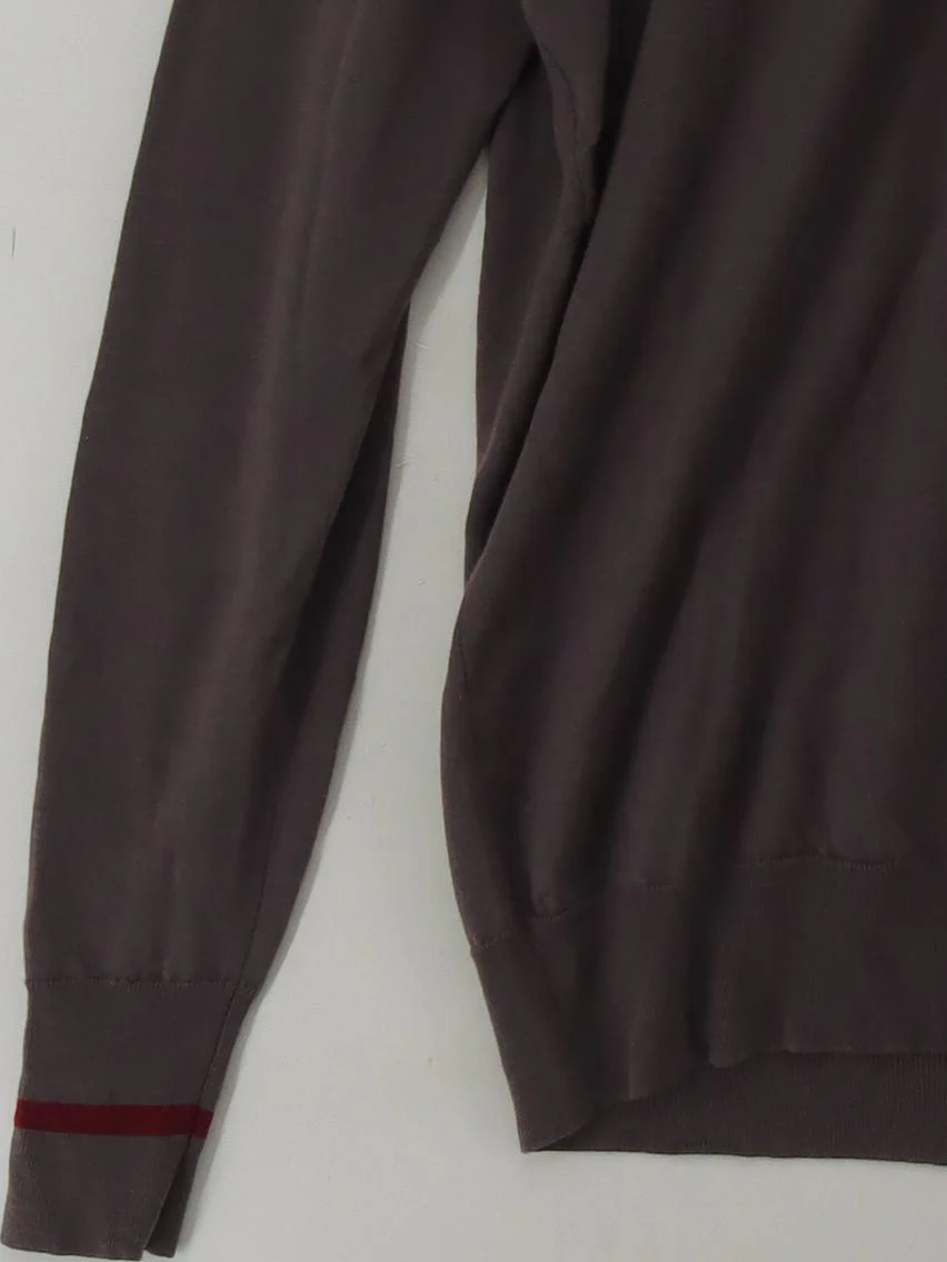 John Smedley Men's Polo L Brown 100% Wool Basic - Image 4