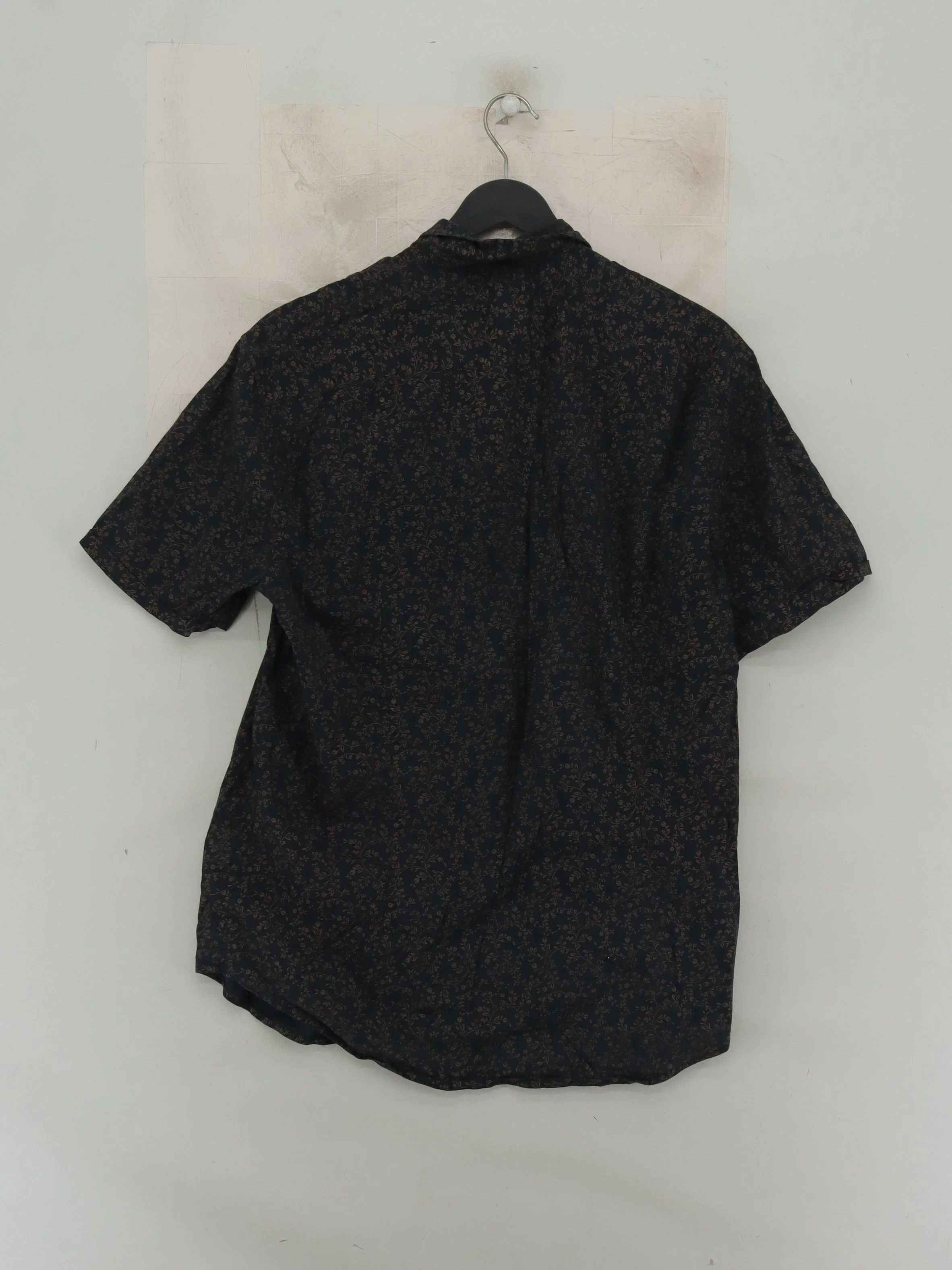 John Varvatos Men's Shirt L Black Floral Cotton with Elastane Basic - Image 2