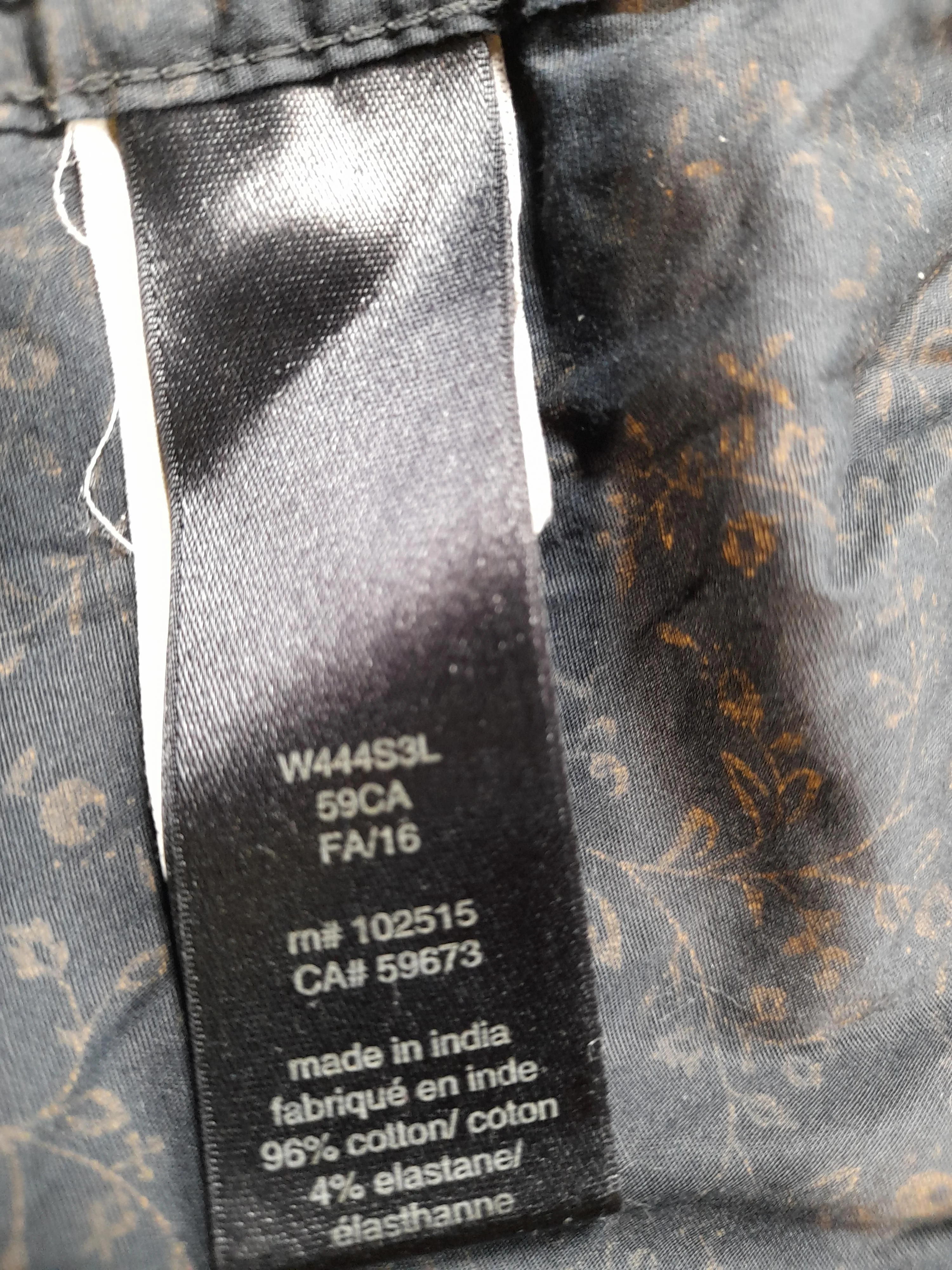 John Varvatos Men's Shirt L Black Floral Cotton with Elastane Basic - Image 6