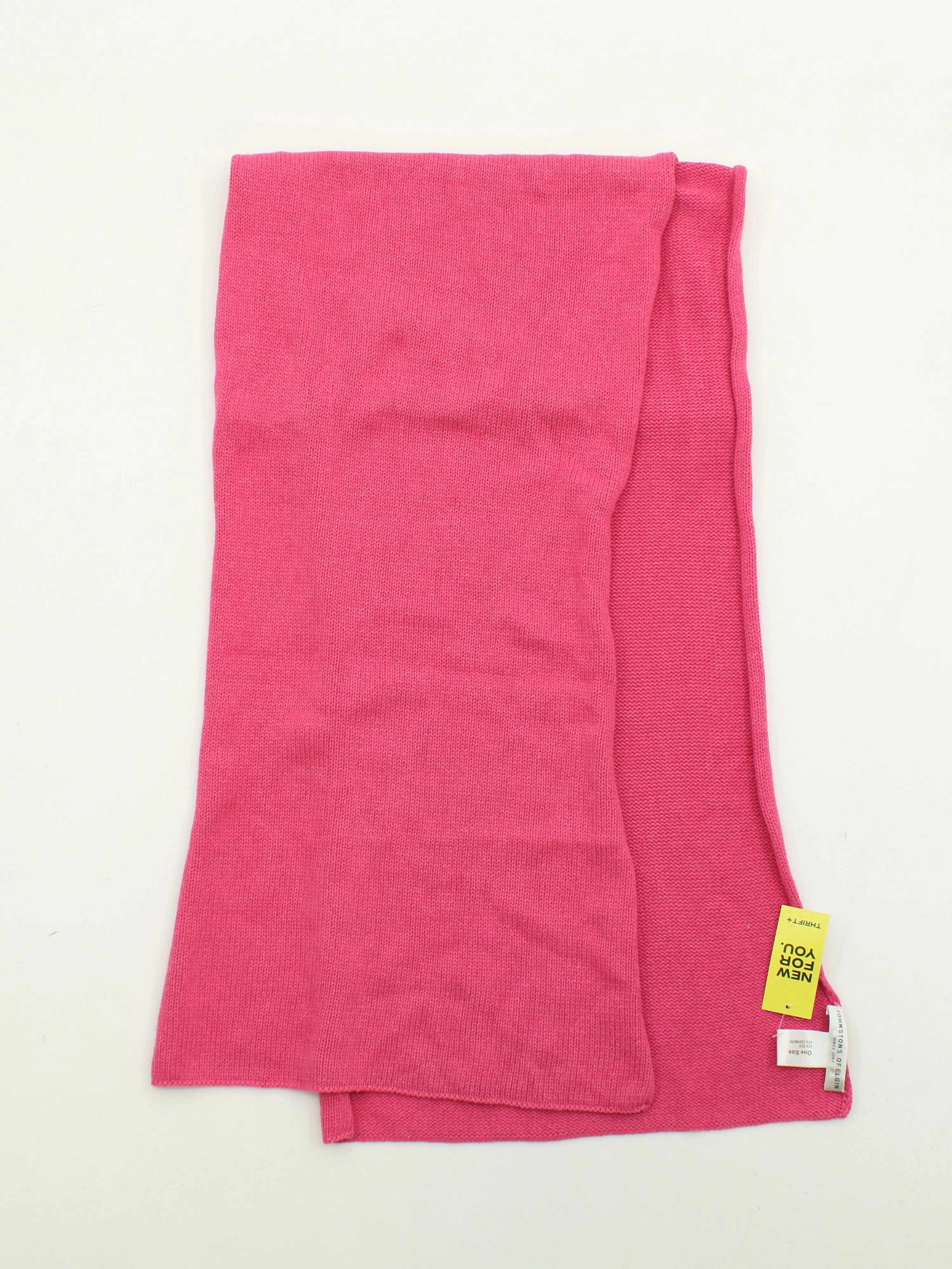 Johnstons Of Elgin Men's Scarf Pink Silk with Cashmere Scarf - Image 2