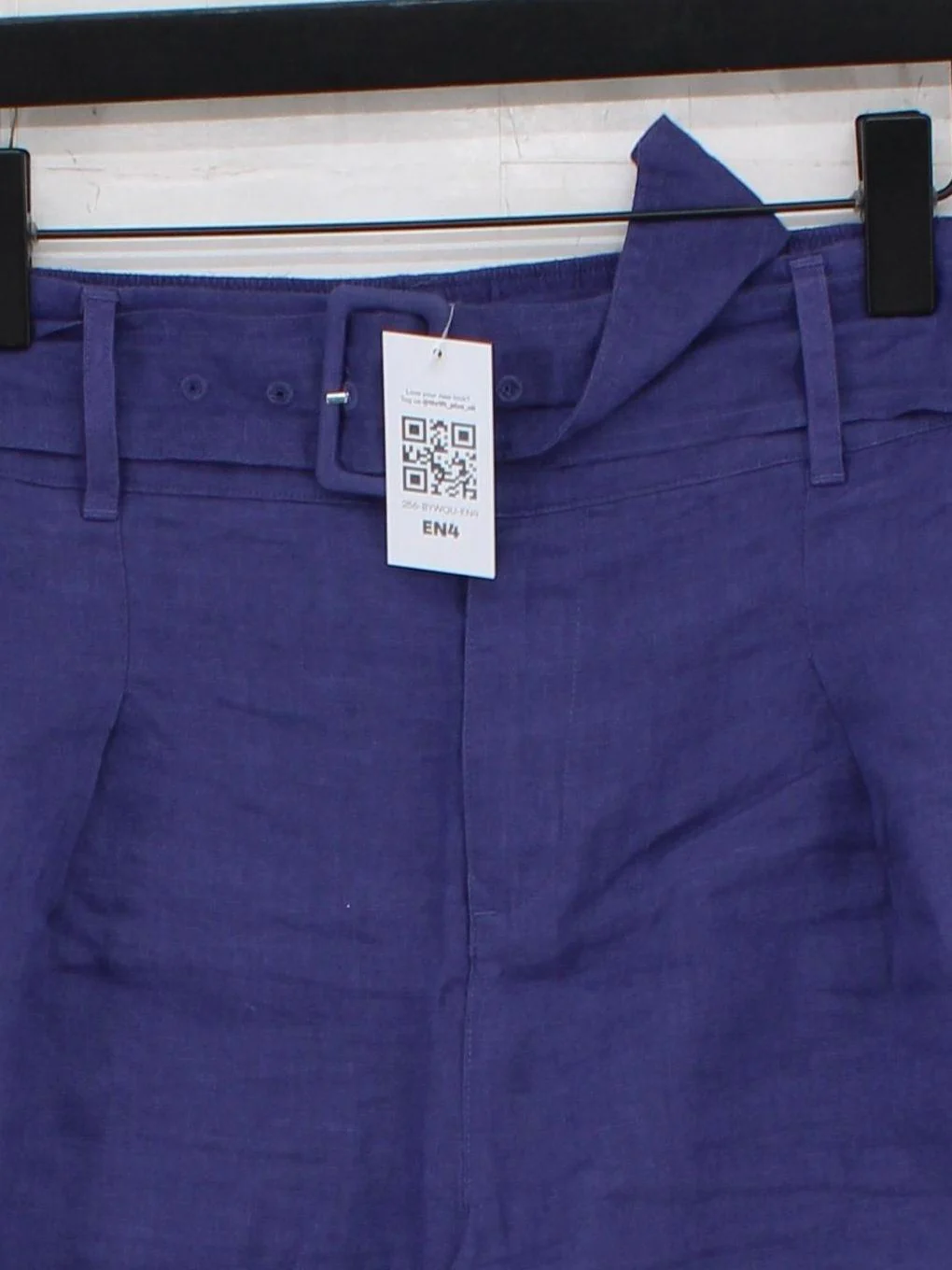 Joie Women's Shorts M Blue 100% Linen Paperbag - Image 3