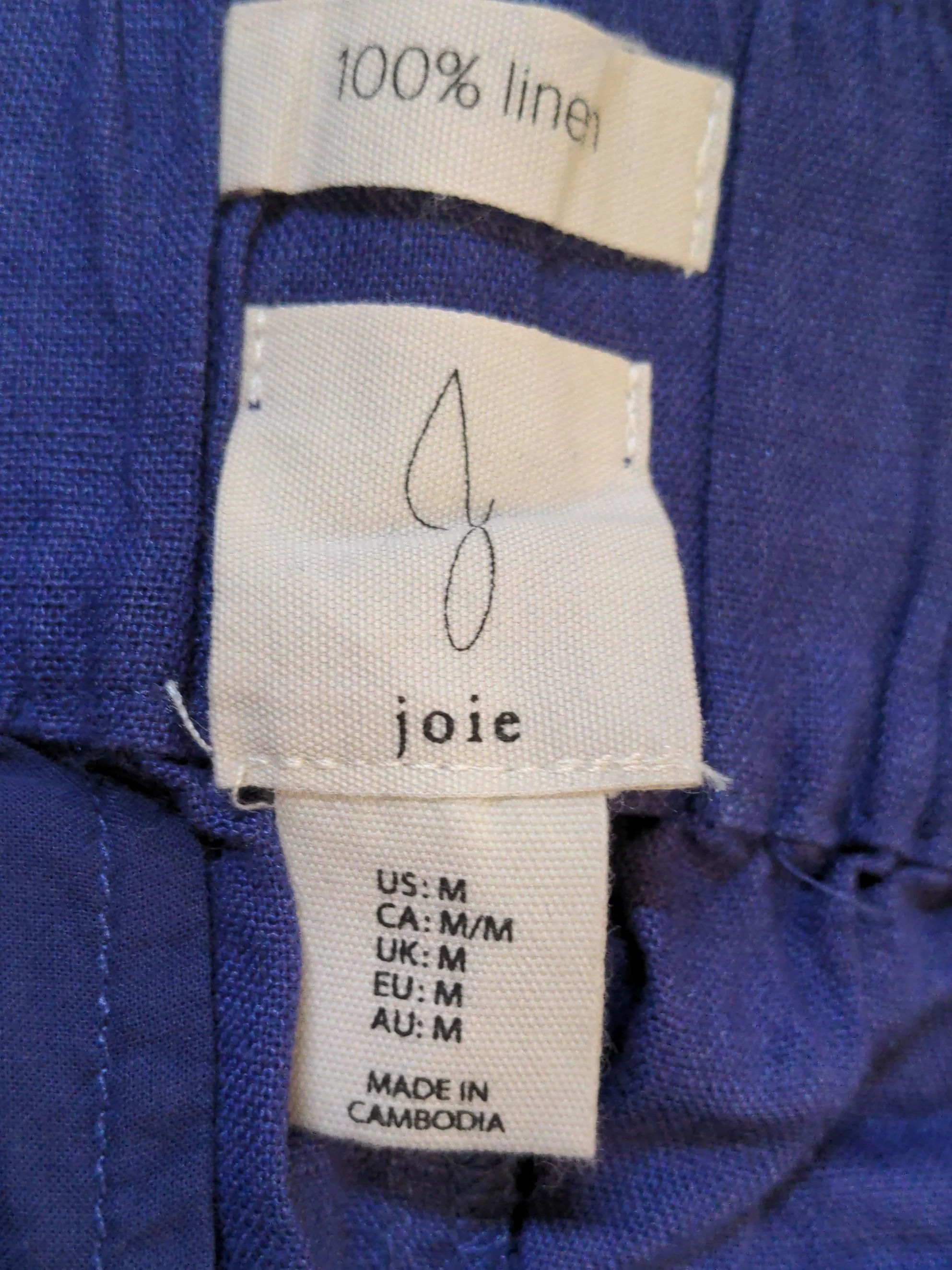 Joie Women's Shorts M Blue 100% Linen Paperbag - Image 5
