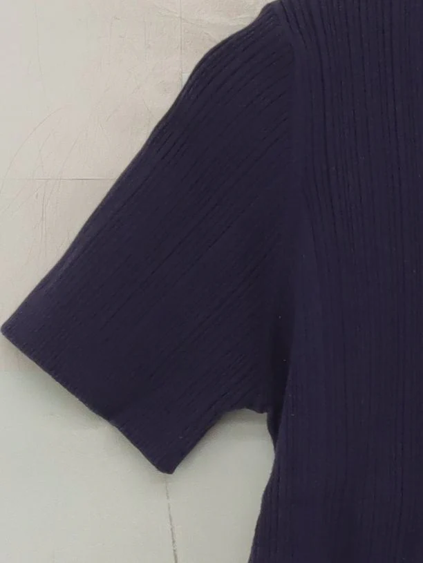 Joie Women's Top XL Purple Cotton with Polyester Short Sleeve Round Neck Basic - Image 4