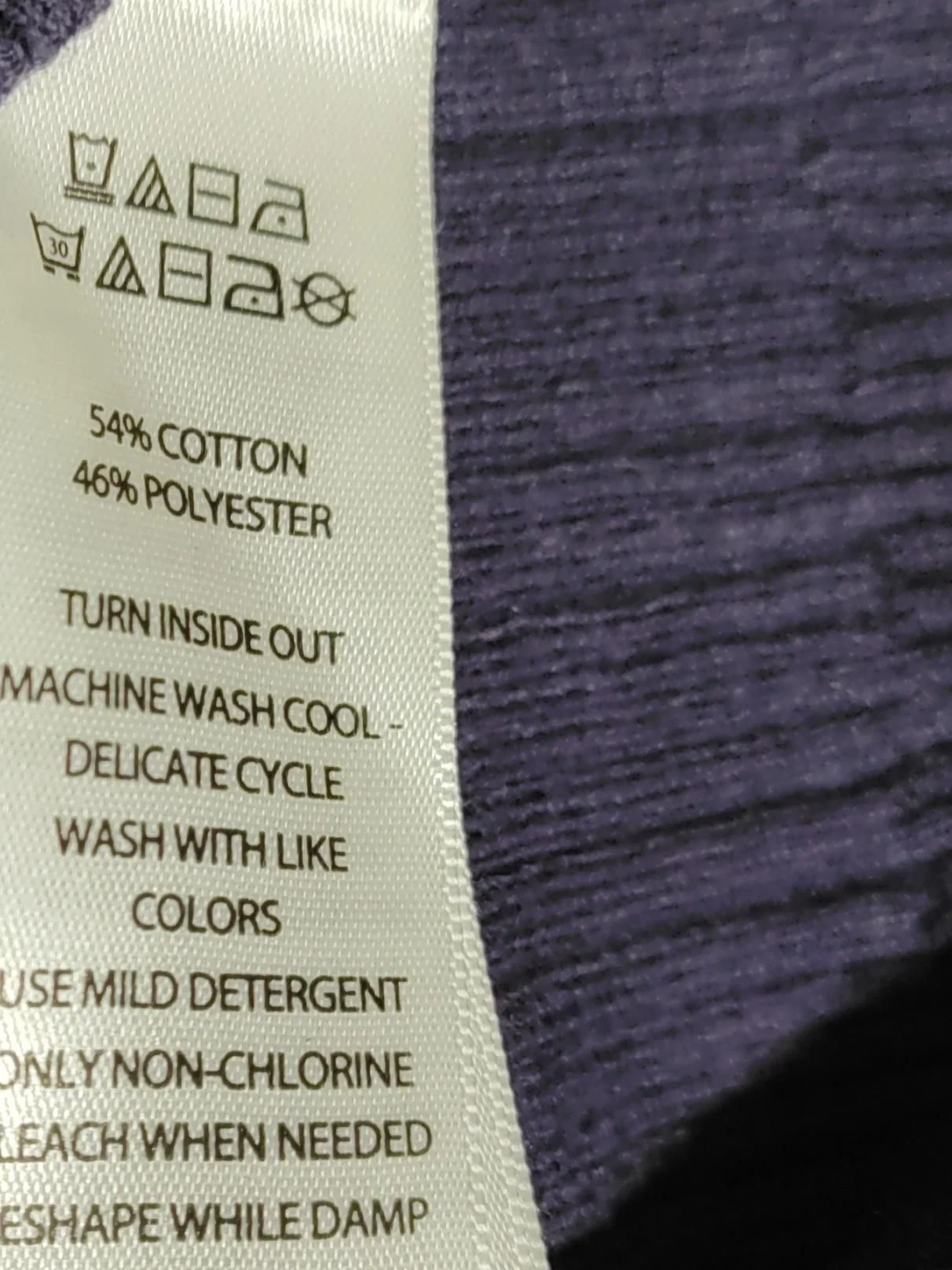 Joie Women's Top XL Purple Cotton with Polyester Short Sleeve Round Neck Basic - Image 6