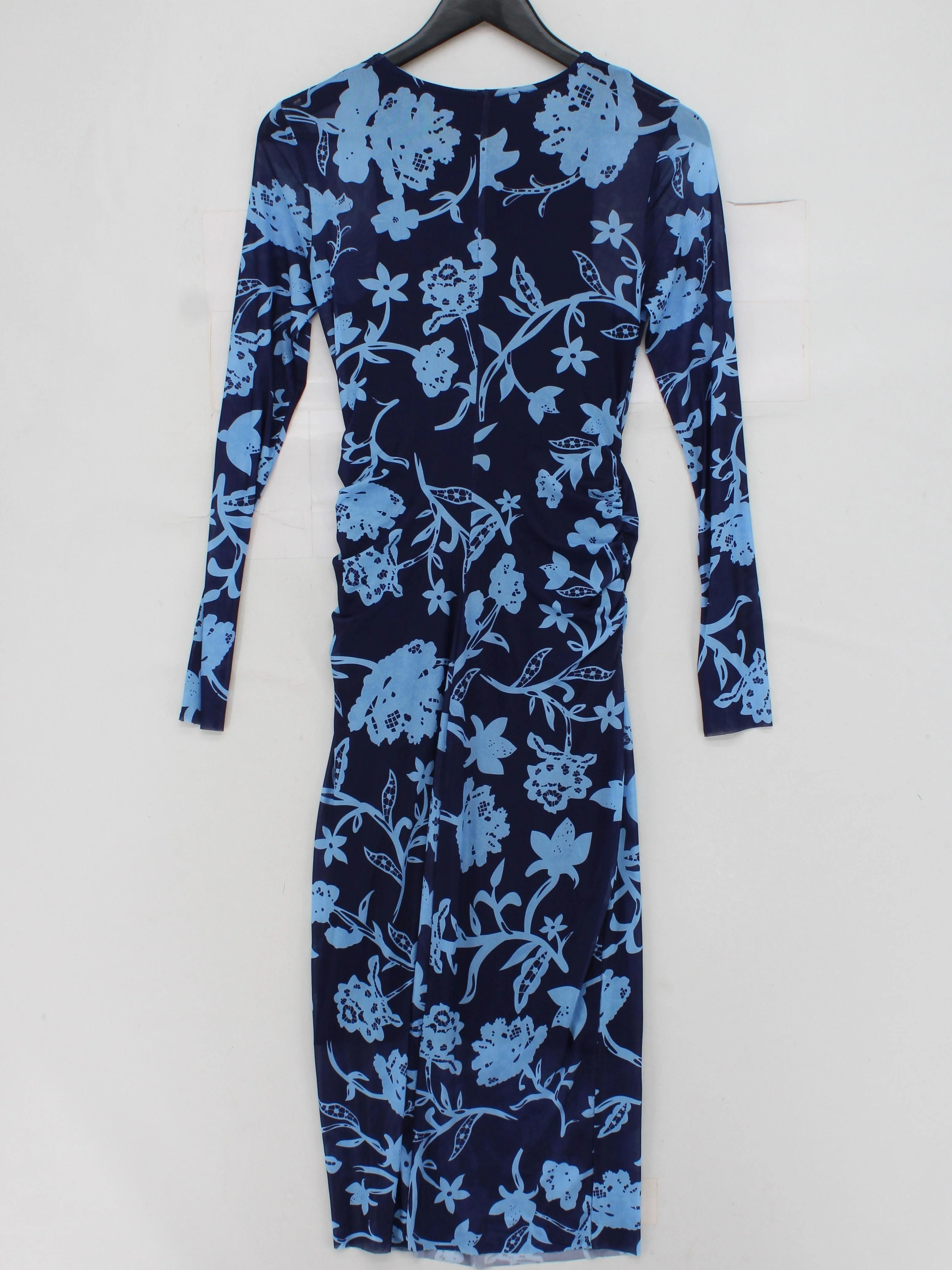 Jolie Moi Bodycon Midi Dress UK10 in Blue - Image 2