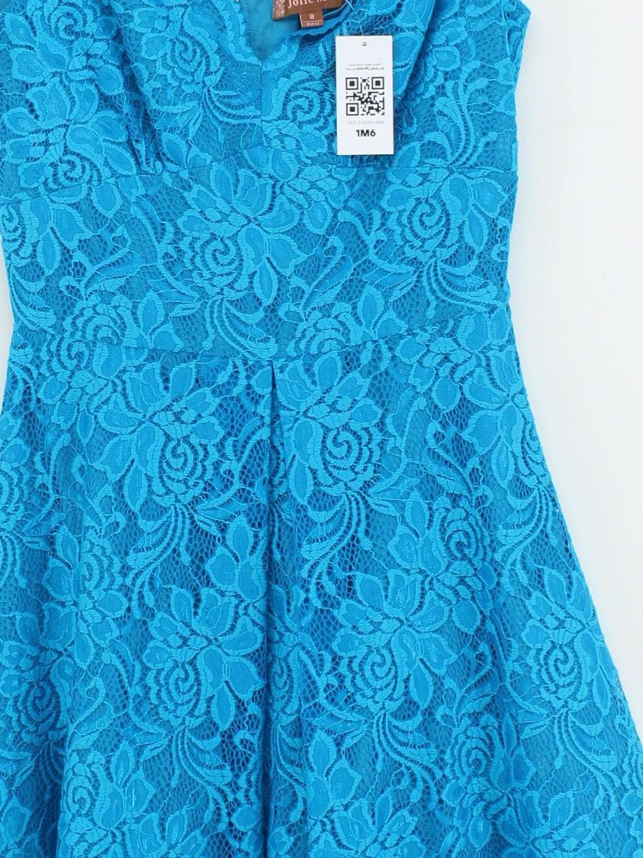 Jolie Moi Skater Mini Dress UK8 in Blue - Image 3