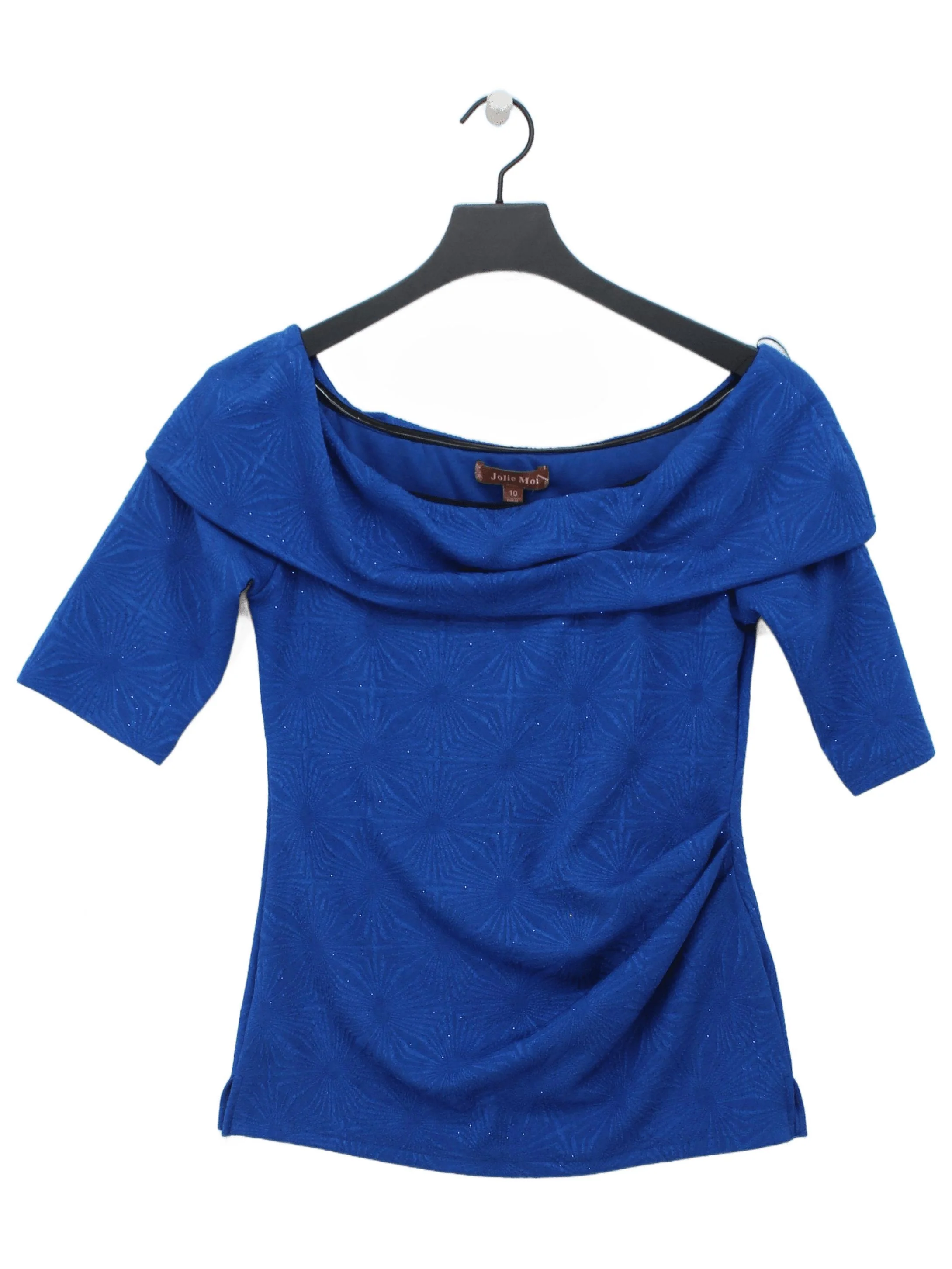 Jolie Moi Women's Top UK 10 Blue Polyester with Spandex Basic