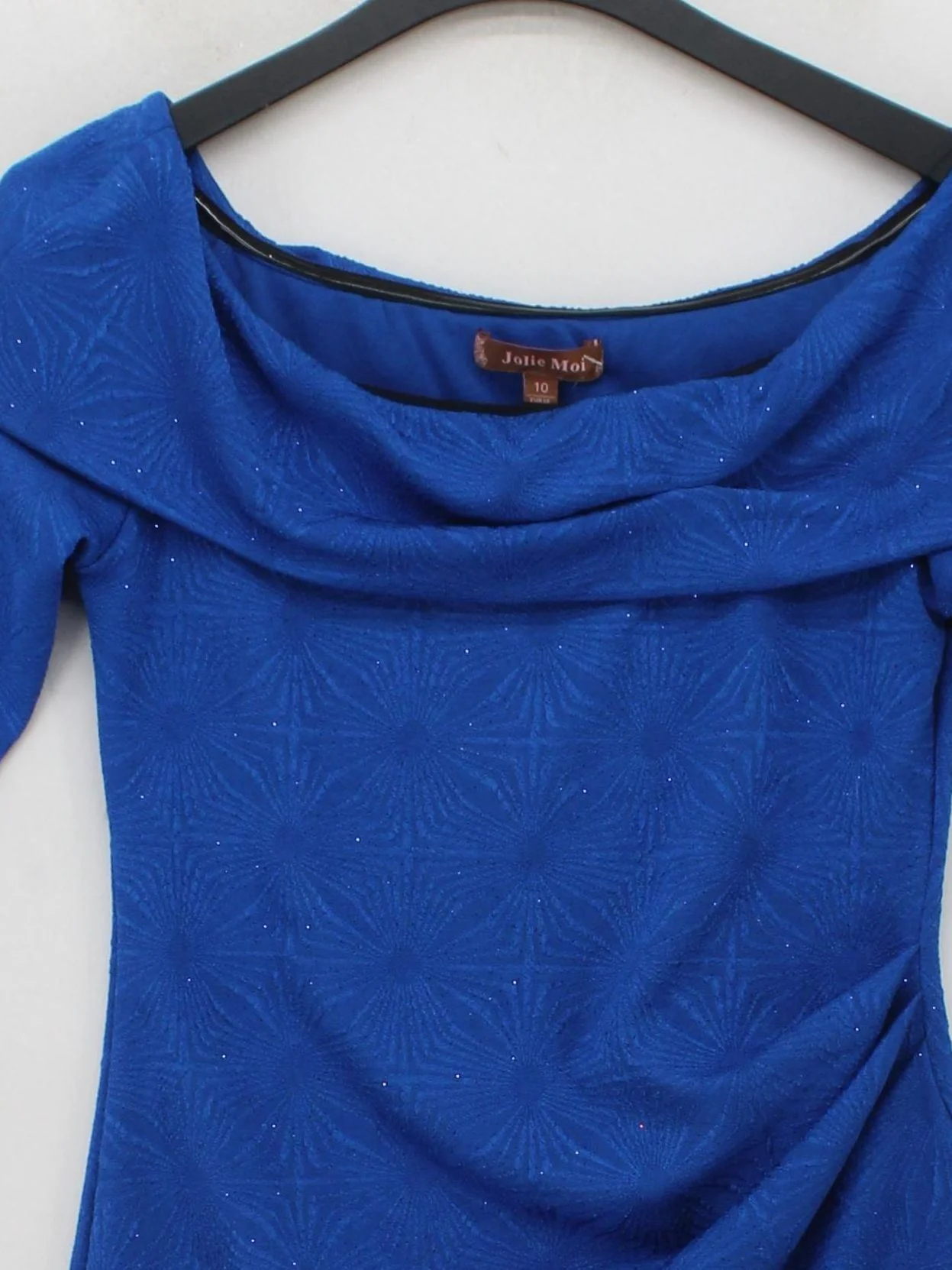 Jolie Moi Women's Top UK 10 Blue Polyester with Spandex Basic - Image 3