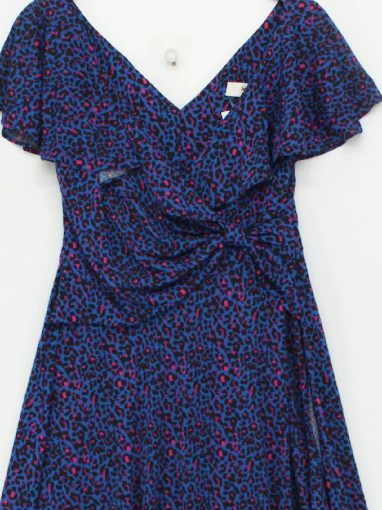Jolie Moi Wrap Midi Dress UK14 in Blue - Image 3