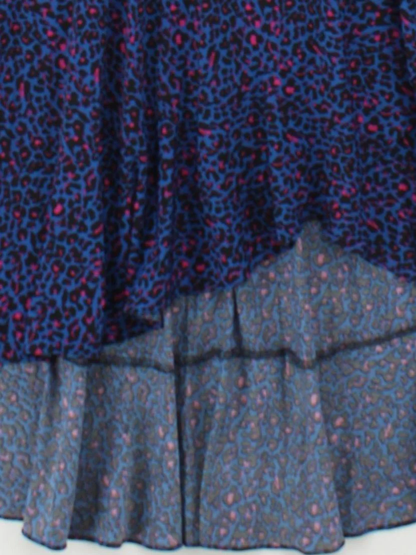 Jolie Moi Wrap Midi Dress UK14 in Blue - Image 4