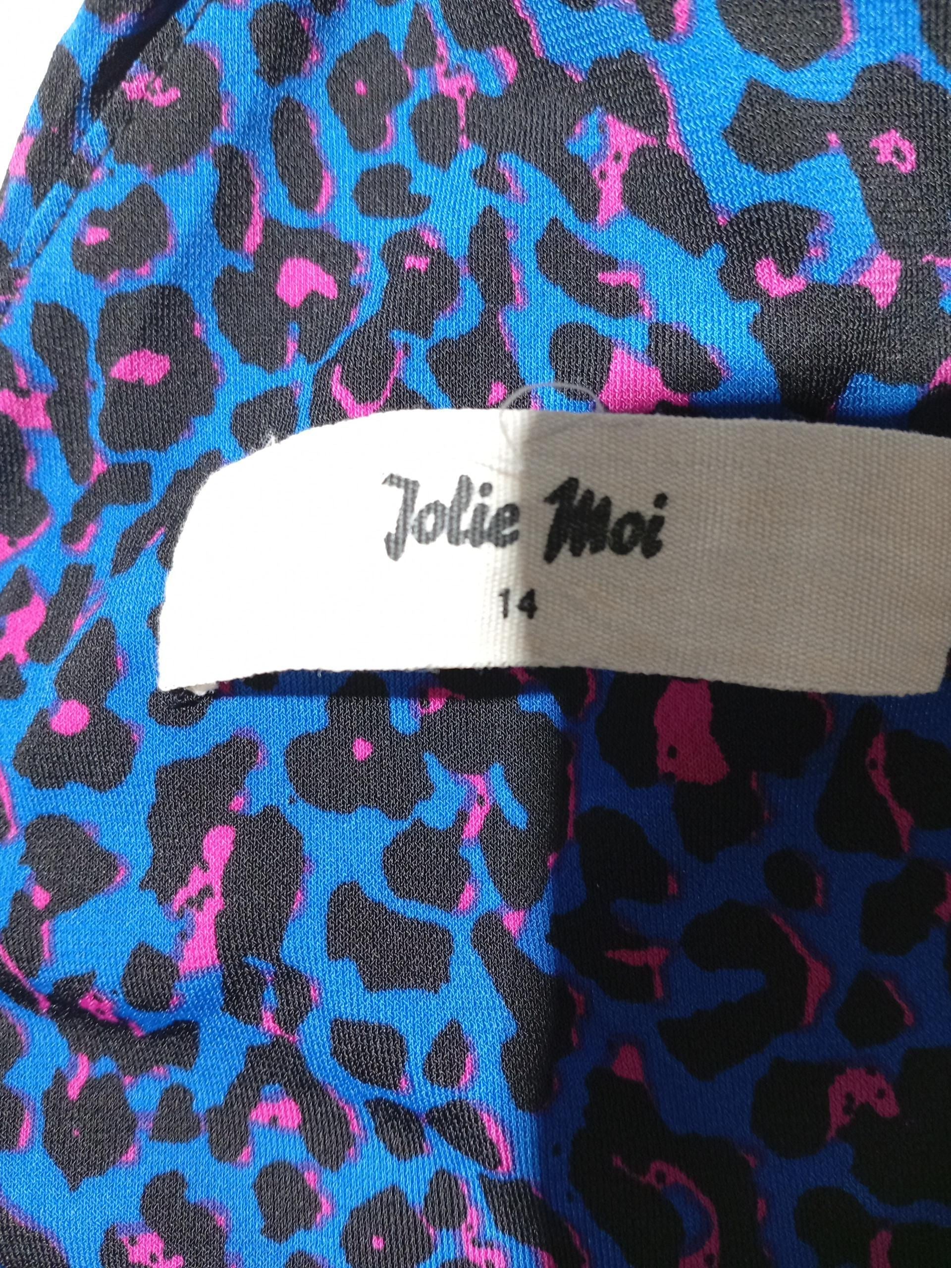 Jolie Moi Wrap Midi Dress UK14 in Blue - Image 5