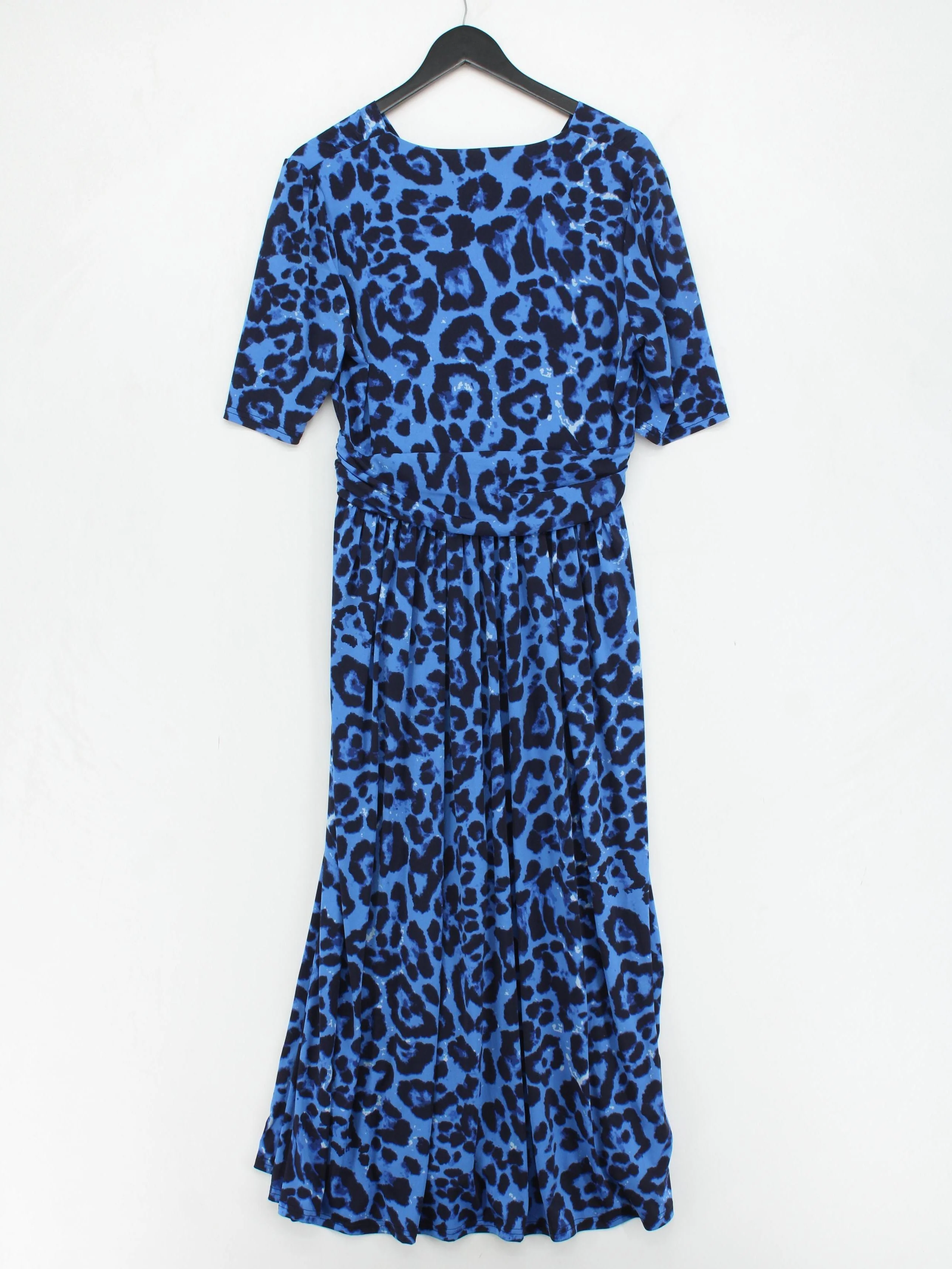 Jolie Moi Wrap Midi Dress UK16 in Blue - Image 2