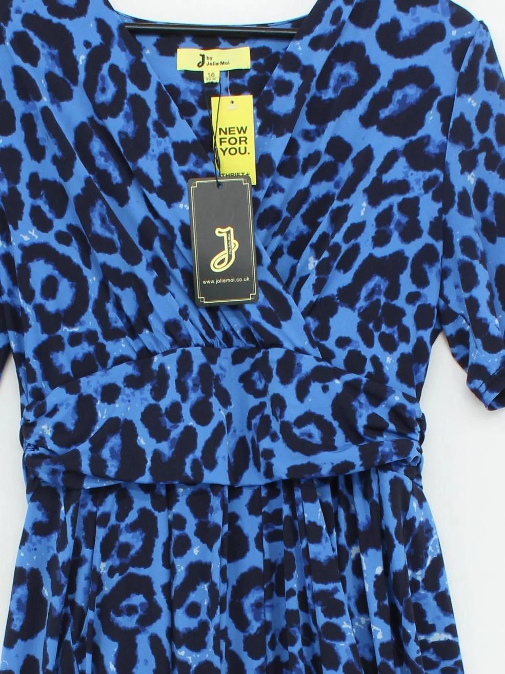 Jolie Moi Wrap Midi Dress UK16 in Blue - Image 3