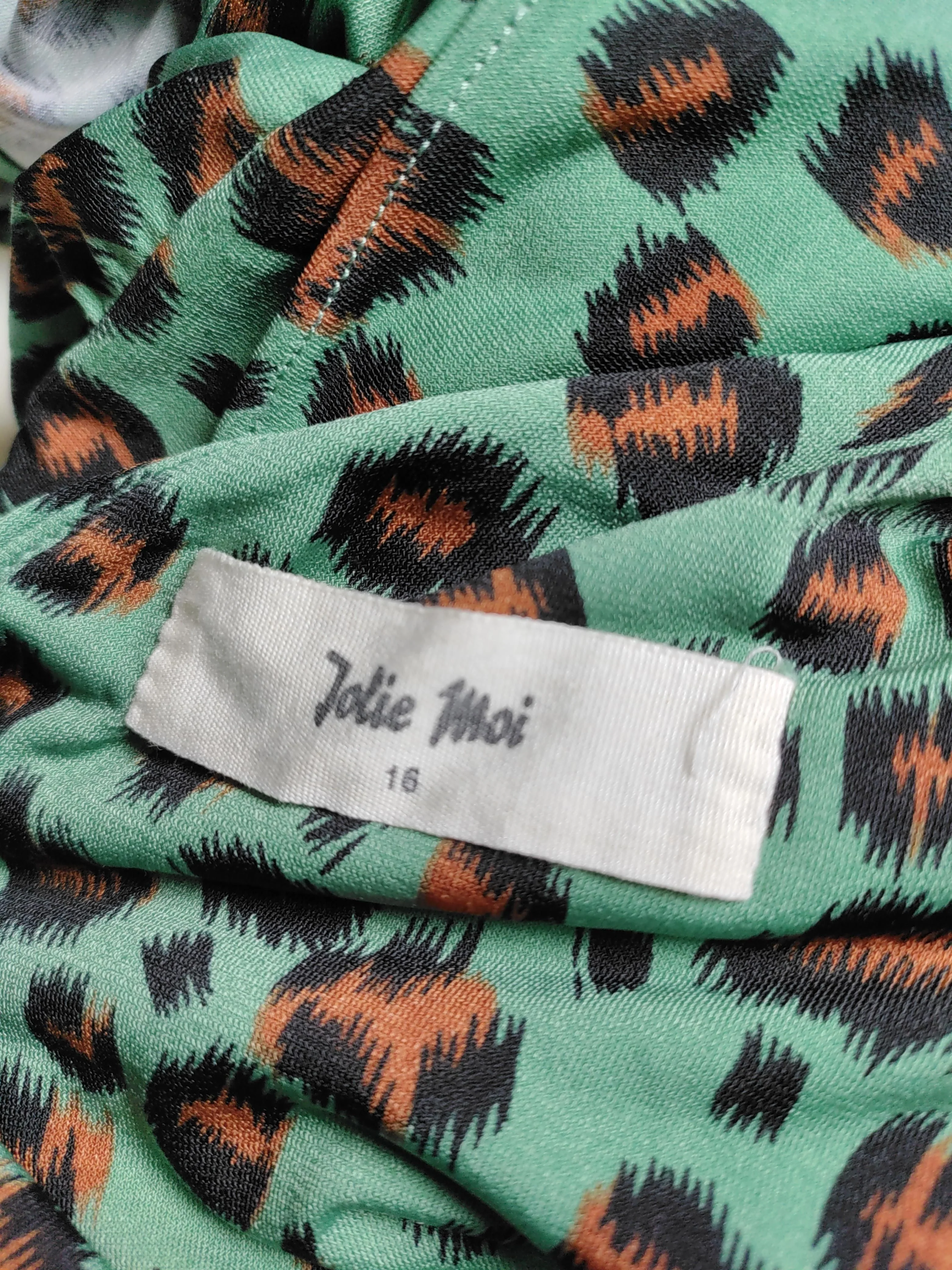 Jolie Moi Wrap Midi Dress UK16 in Green - Image 5