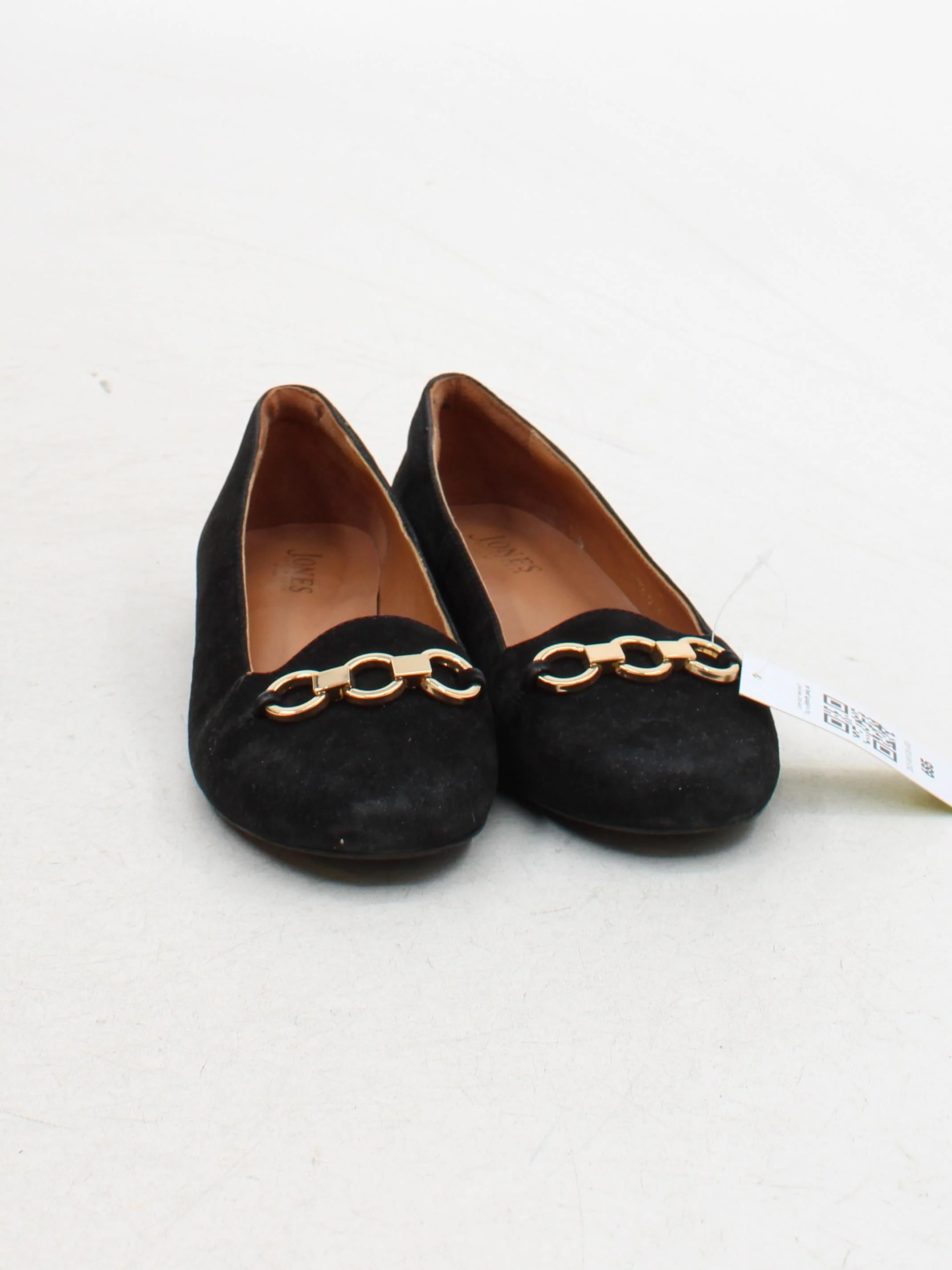 Jones Bootmaker Women's Flat Shoes UK 4.5 Black 100% Suede Loafer - Image 2