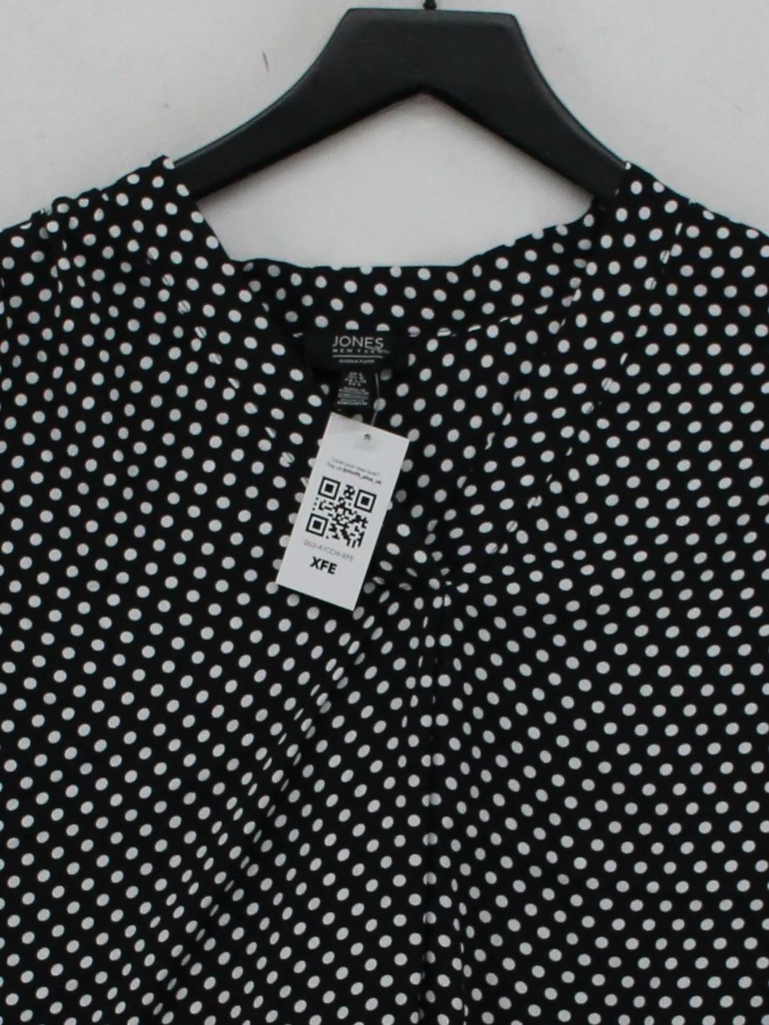 Jones New York Women's Blouse L Black 100% Polyester Basic - Image 3