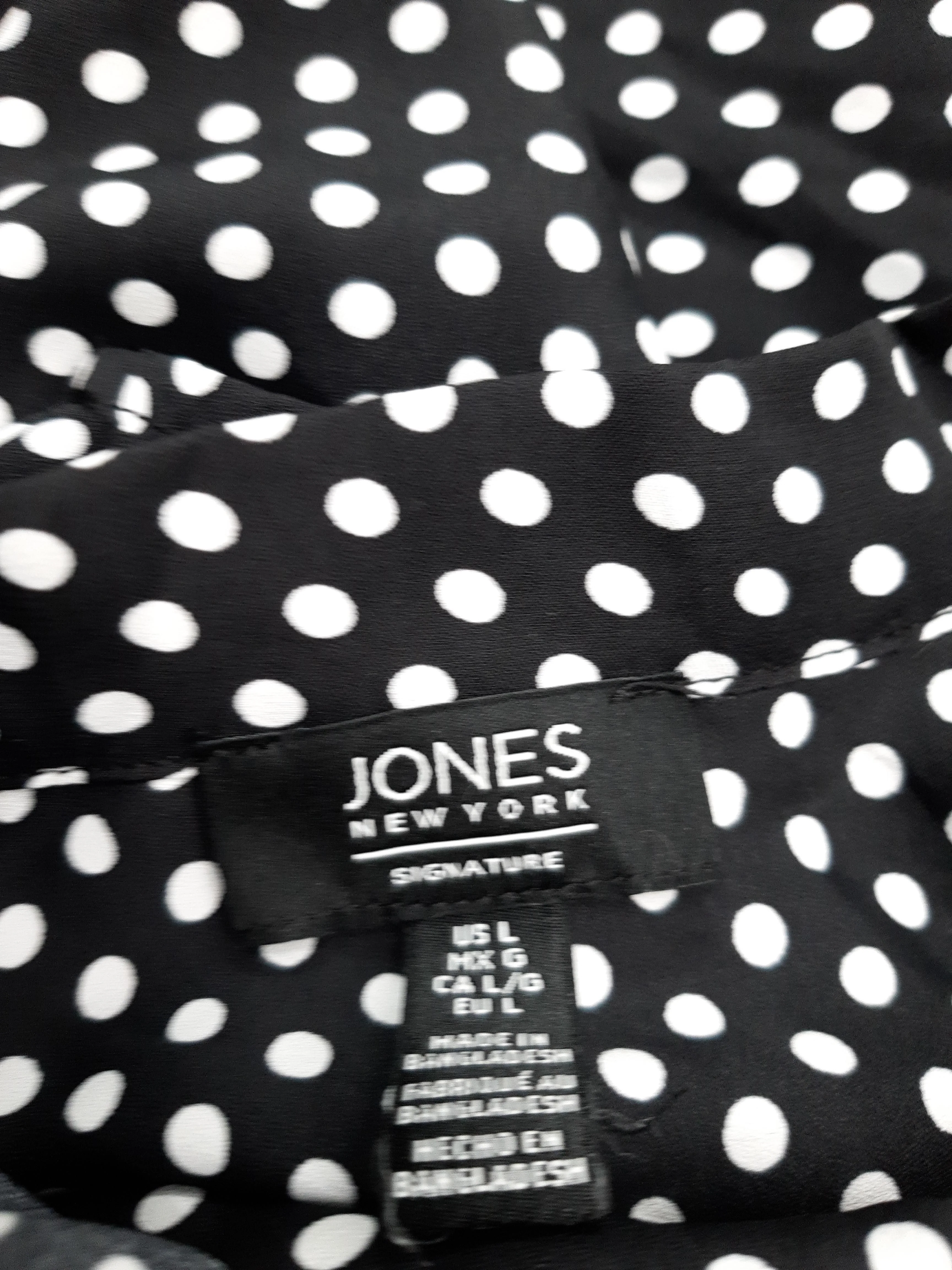 Jones New York Women's Blouse L Black 100% Polyester Basic - Image 5