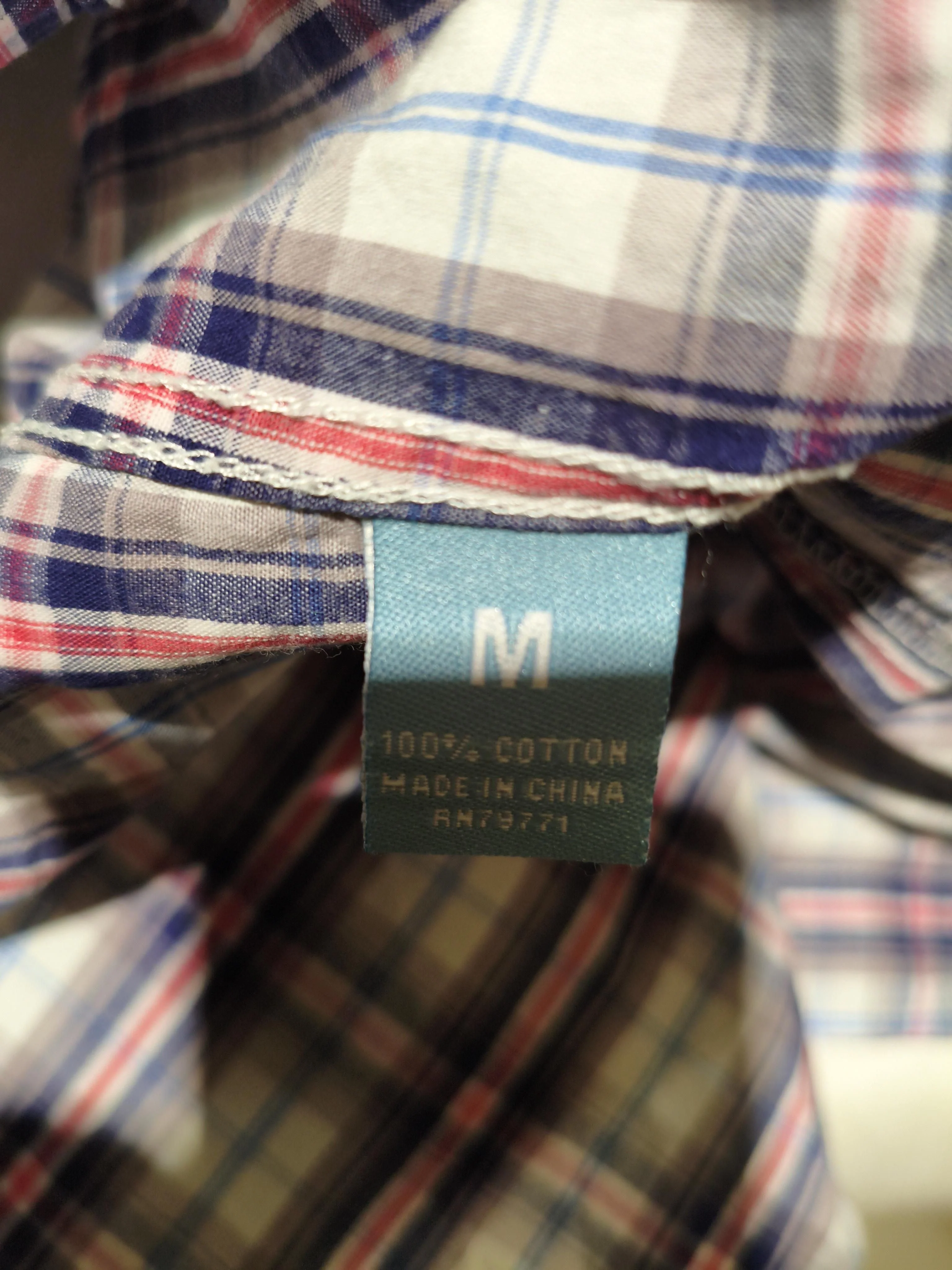 Jordan Craig Men's Shirt M Multi Checkered 100% Cotton Basic - Image 6