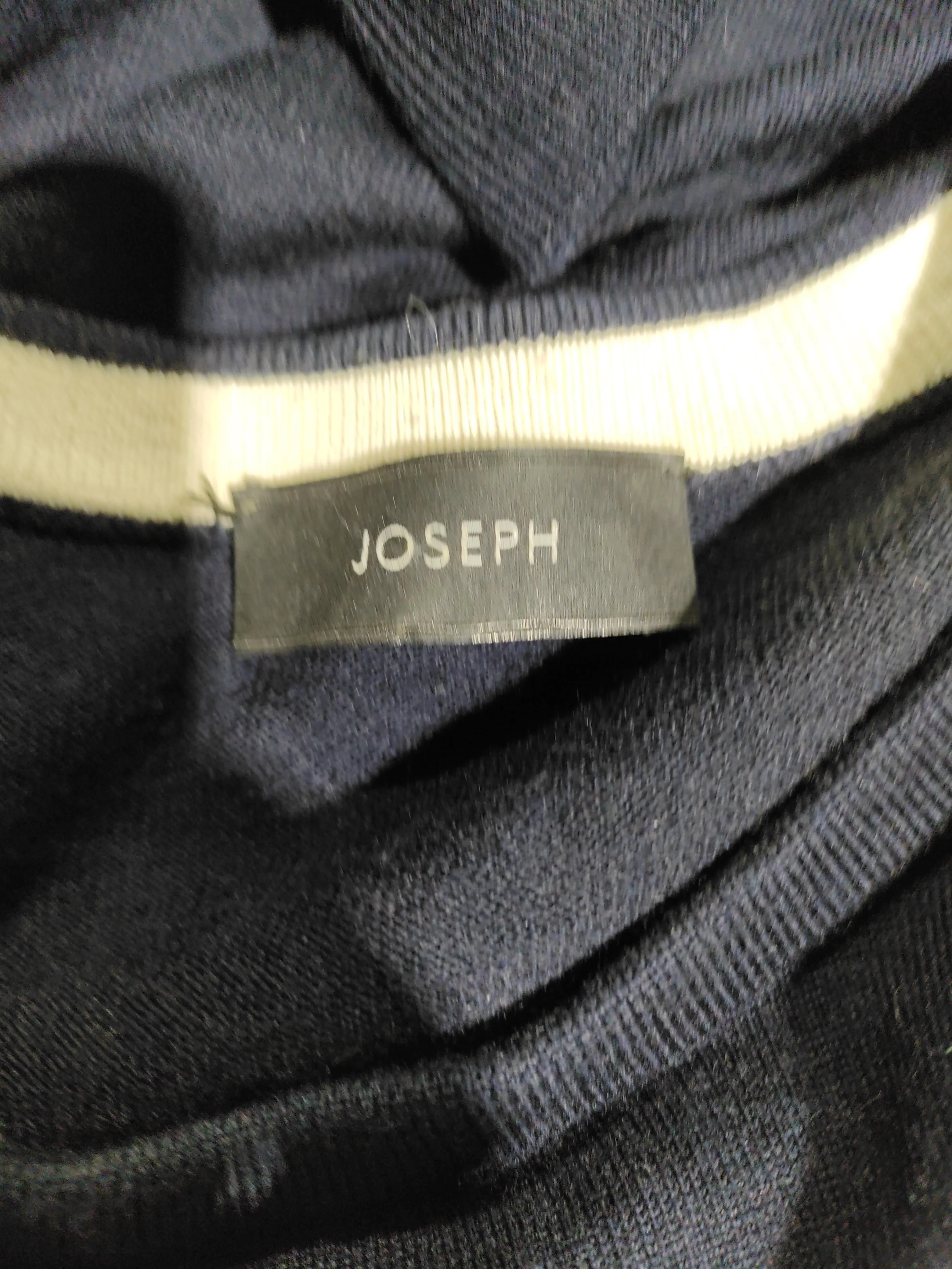 Joseph Men's Jumper M Blue Wool with Leather Round Neck Pullover - Image 5