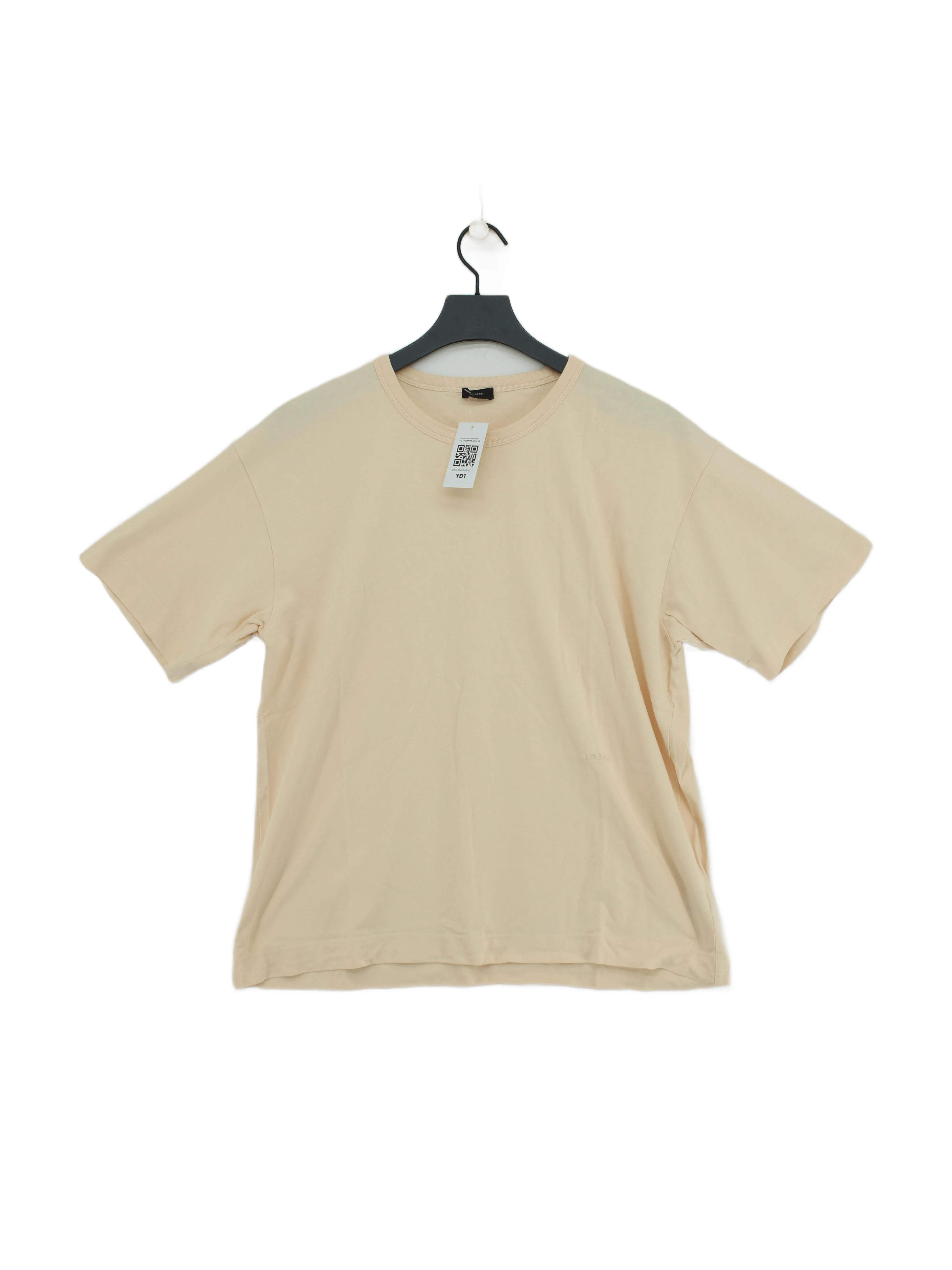 Joseph Men's T-Shirt L Cream 100% Cotton Basic