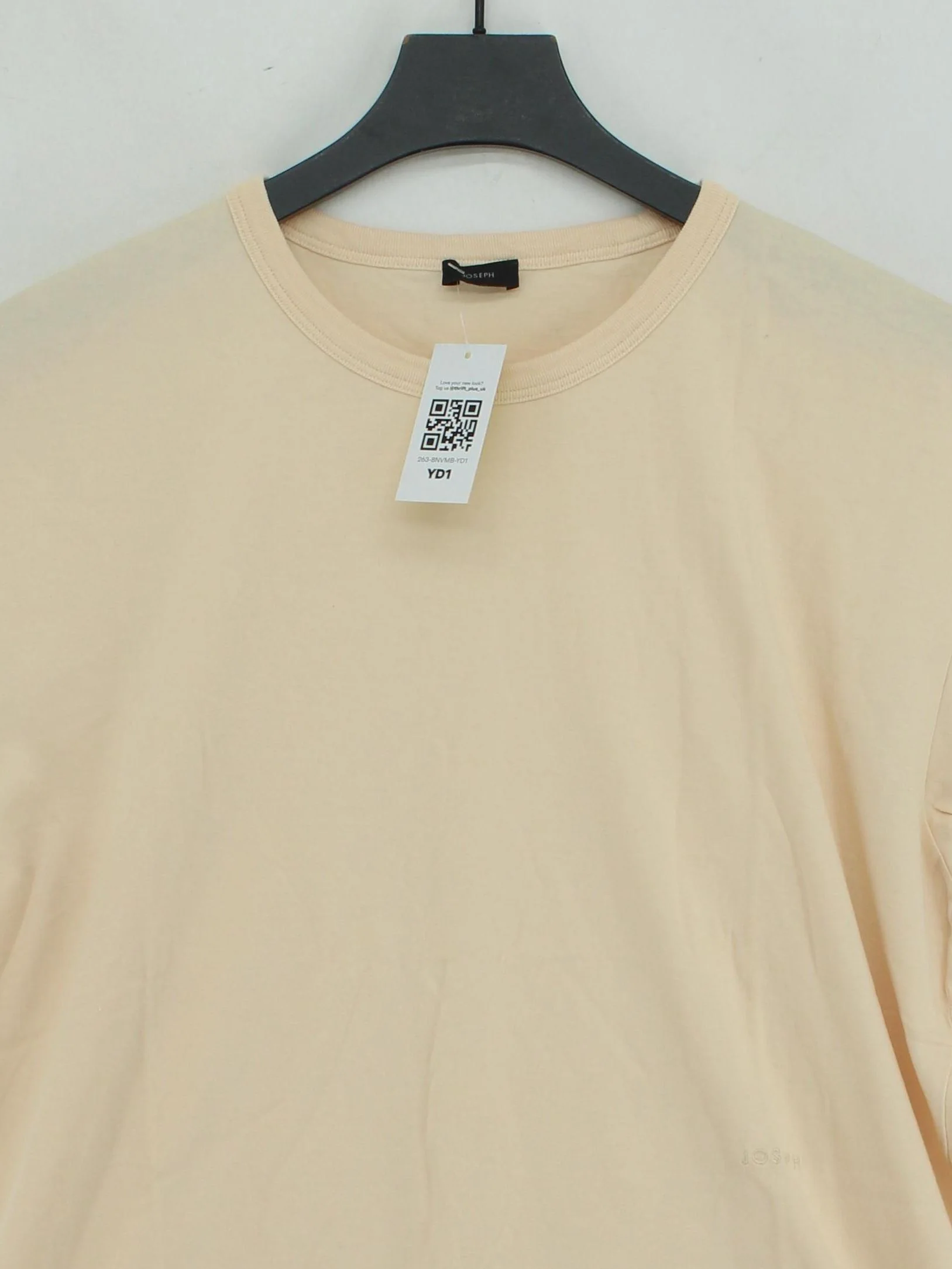 Joseph Men's T-Shirt L Cream 100% Cotton Basic - Image 3