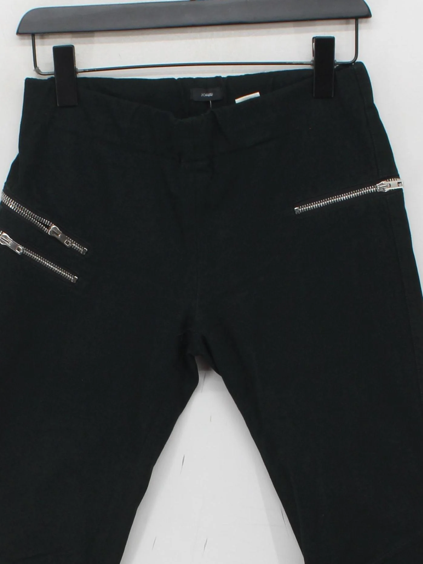 Joseph Men's Trousers W 28 in Black Viscose with Cotton, Elastane Tapered Chino - Image 3