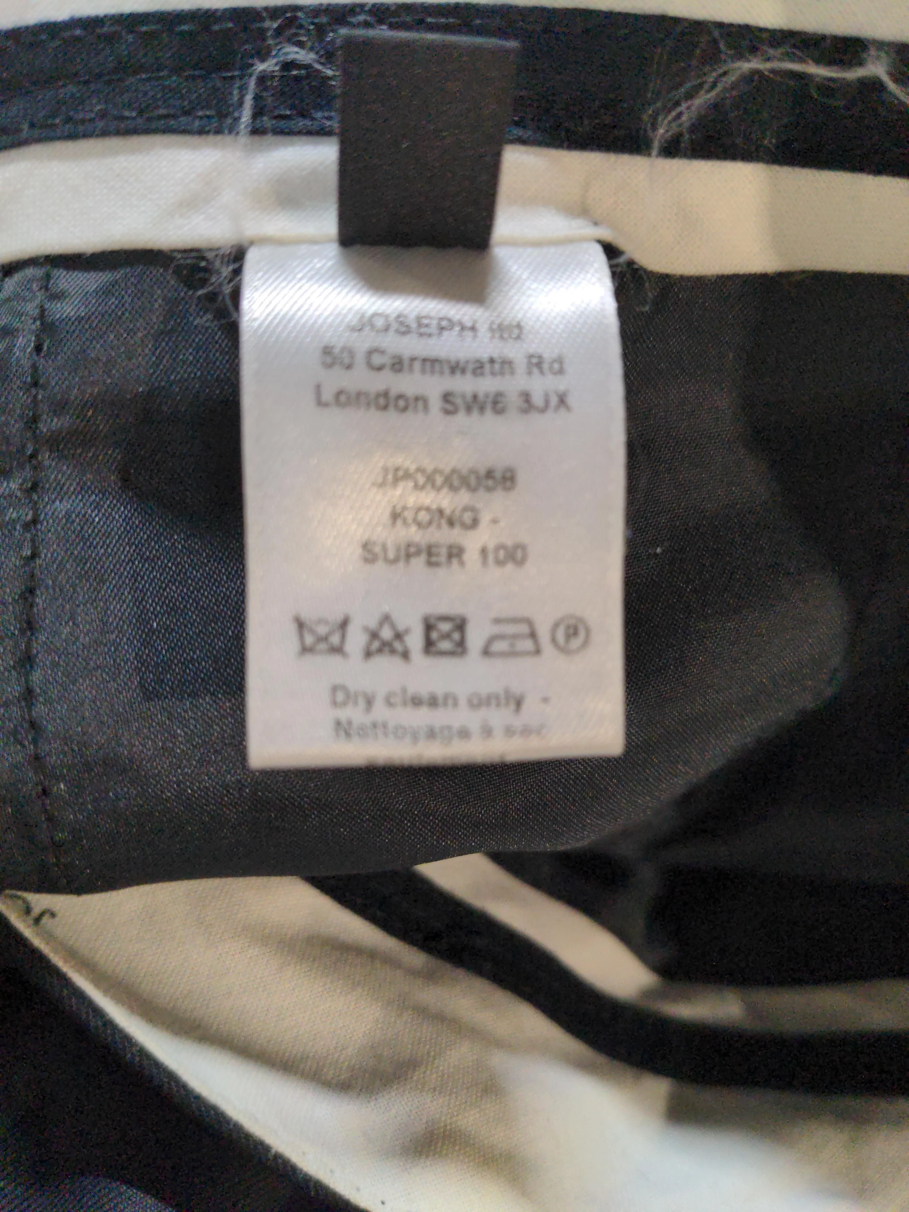 Joseph Men's Trousers W 38 in Black 100% Wool Straight Chino - Image 7