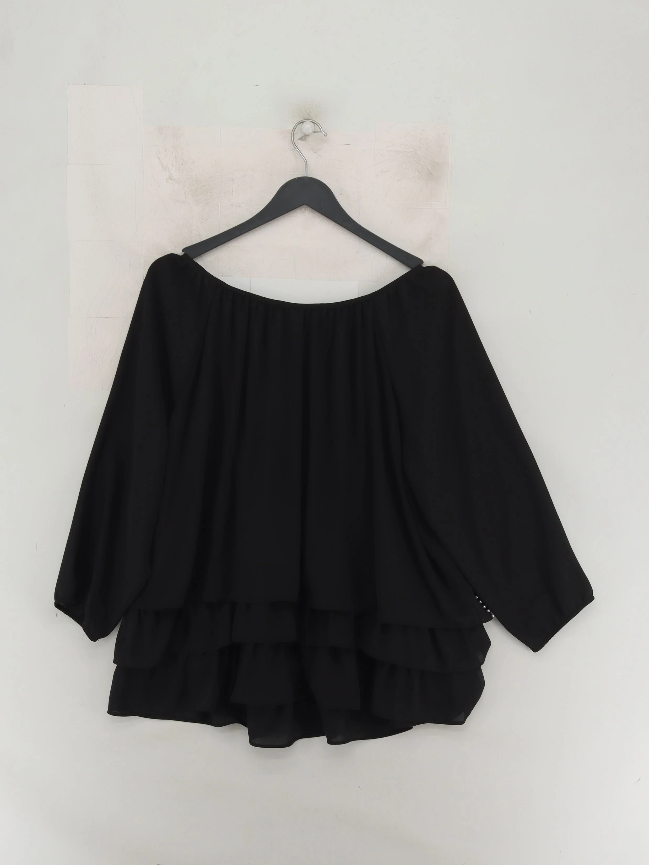Joseph Ribkoff Women's Blouse L Black 100% Other 3/4 Sleeve Round Neck Basic - Image 2