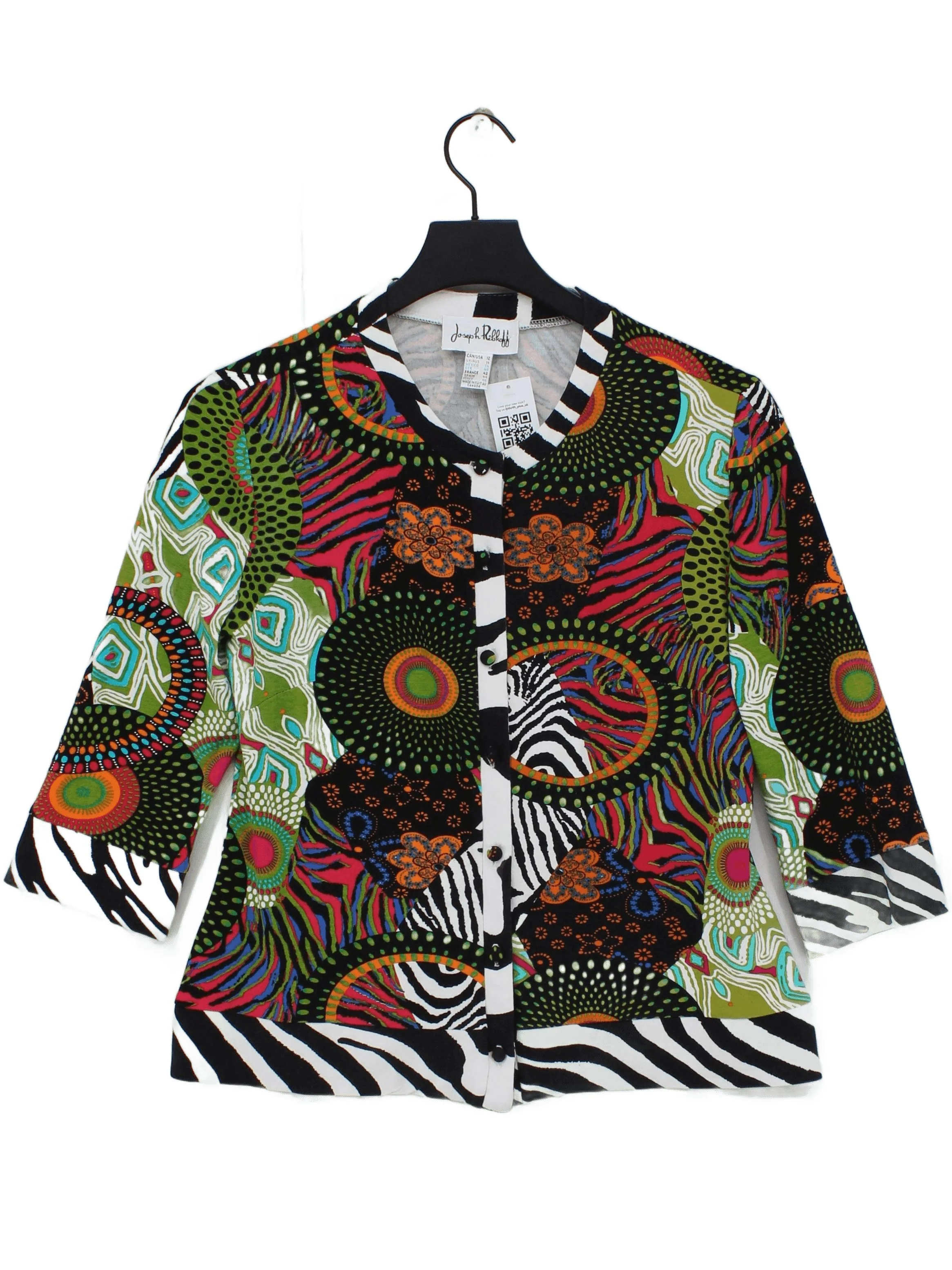 Joseph Ribkoff Women's Cardigan M Multi 100% Other Round Neck Cardigan