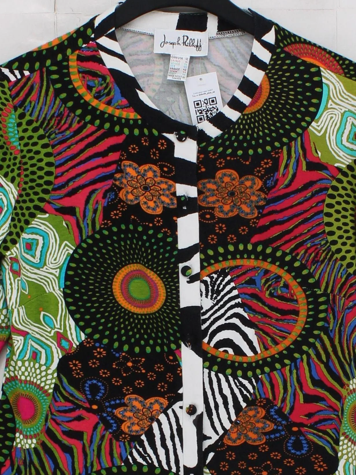 Joseph Ribkoff Women's Cardigan M Multi 100% Other Round Neck Cardigan - Image 3