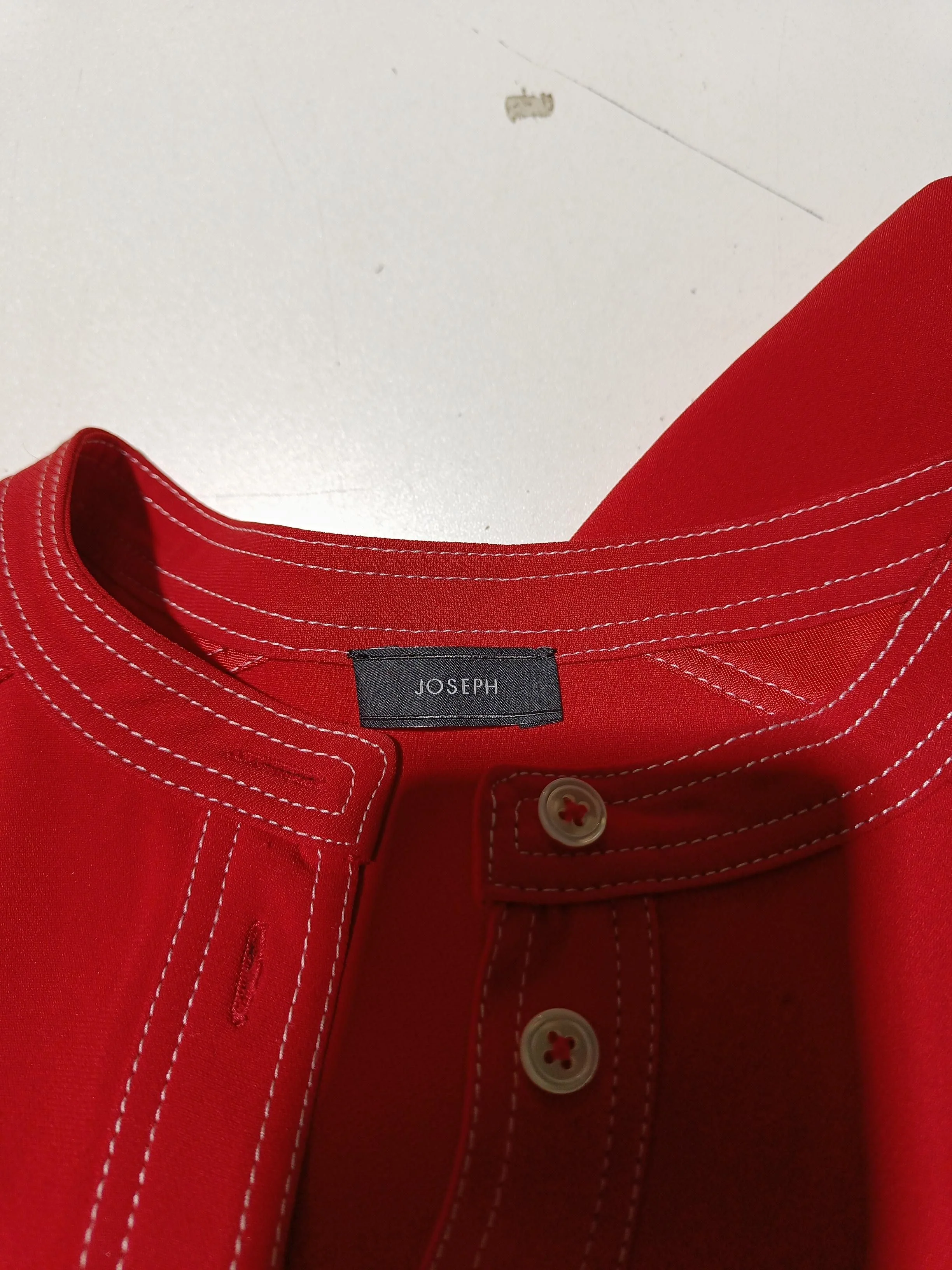 Joseph Shirt Midi Dress UK10 in Red - Image 5