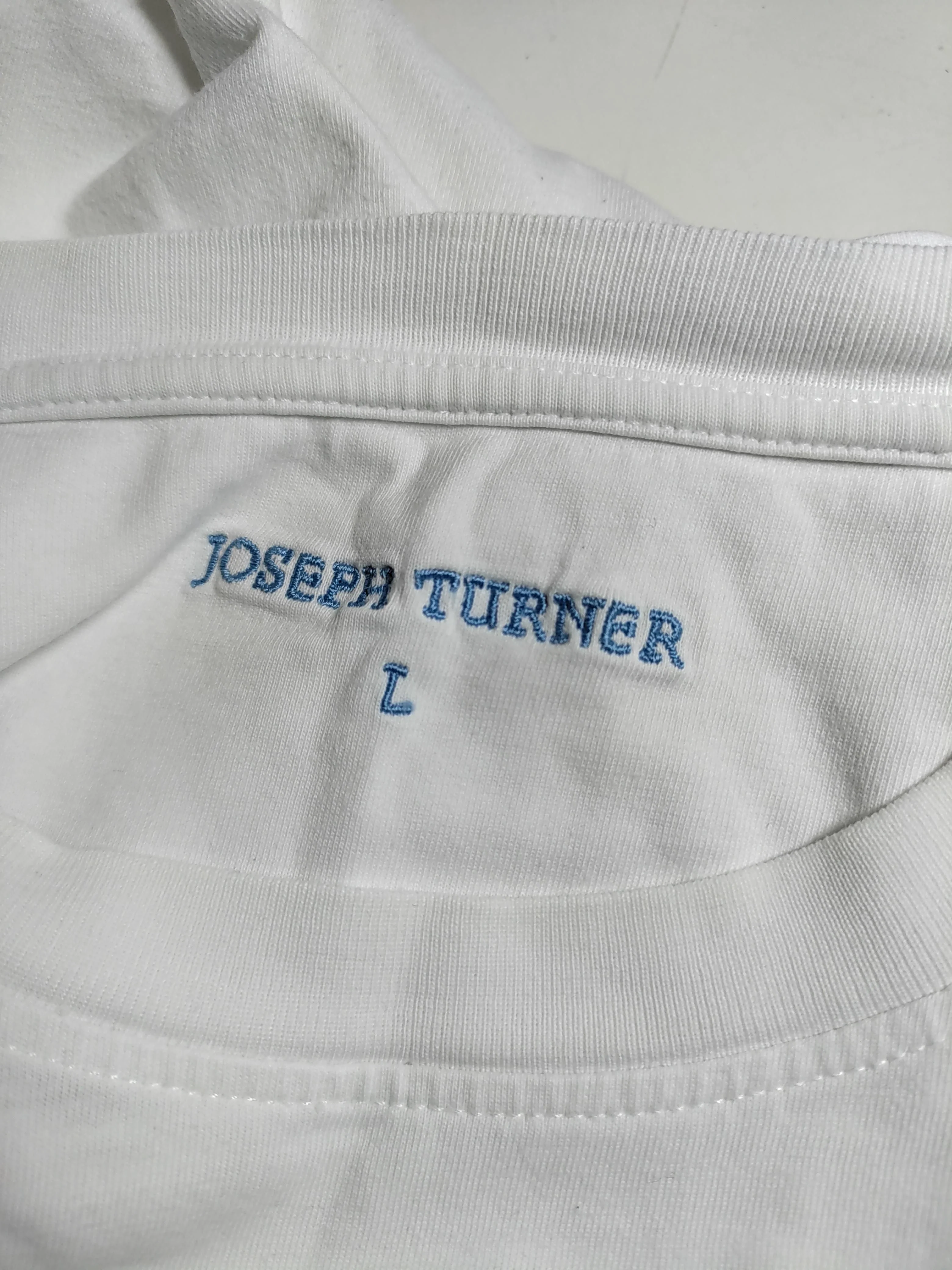 Joseph Turner Men's T-Shirt L White 100% Cotton Basic - Image 5