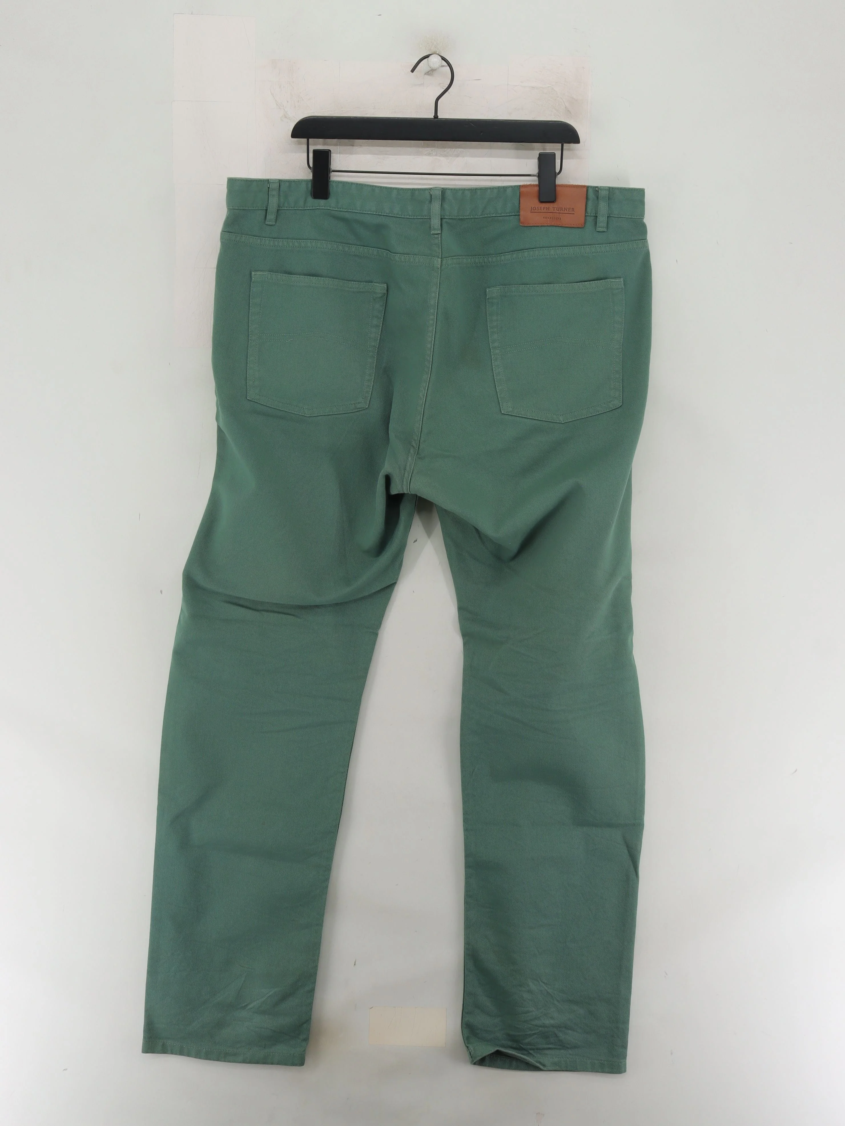 Joseph Turner Men's Trousers XXL Green 100% Cotton Straight Chino - Image 2