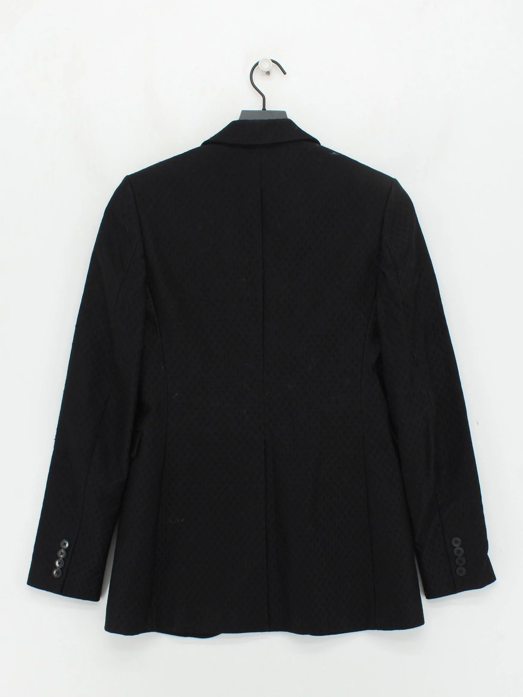 Joseph Women's Blazer UK 10 Black Cotton with Polyester, Elastane Overcoat - Image 2