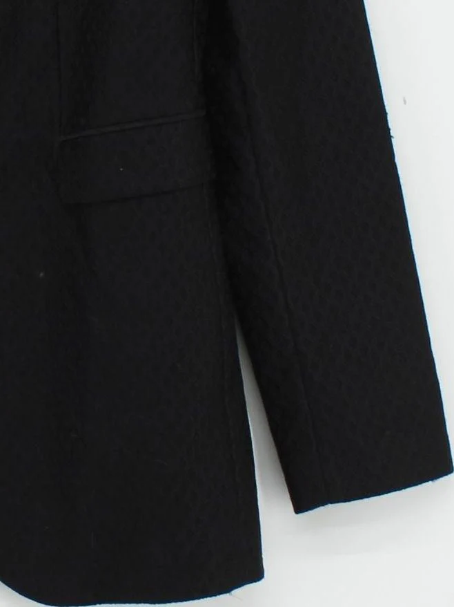 Joseph Women's Blazer UK 10 Black Cotton with Polyester, Elastane Overcoat - Image 4