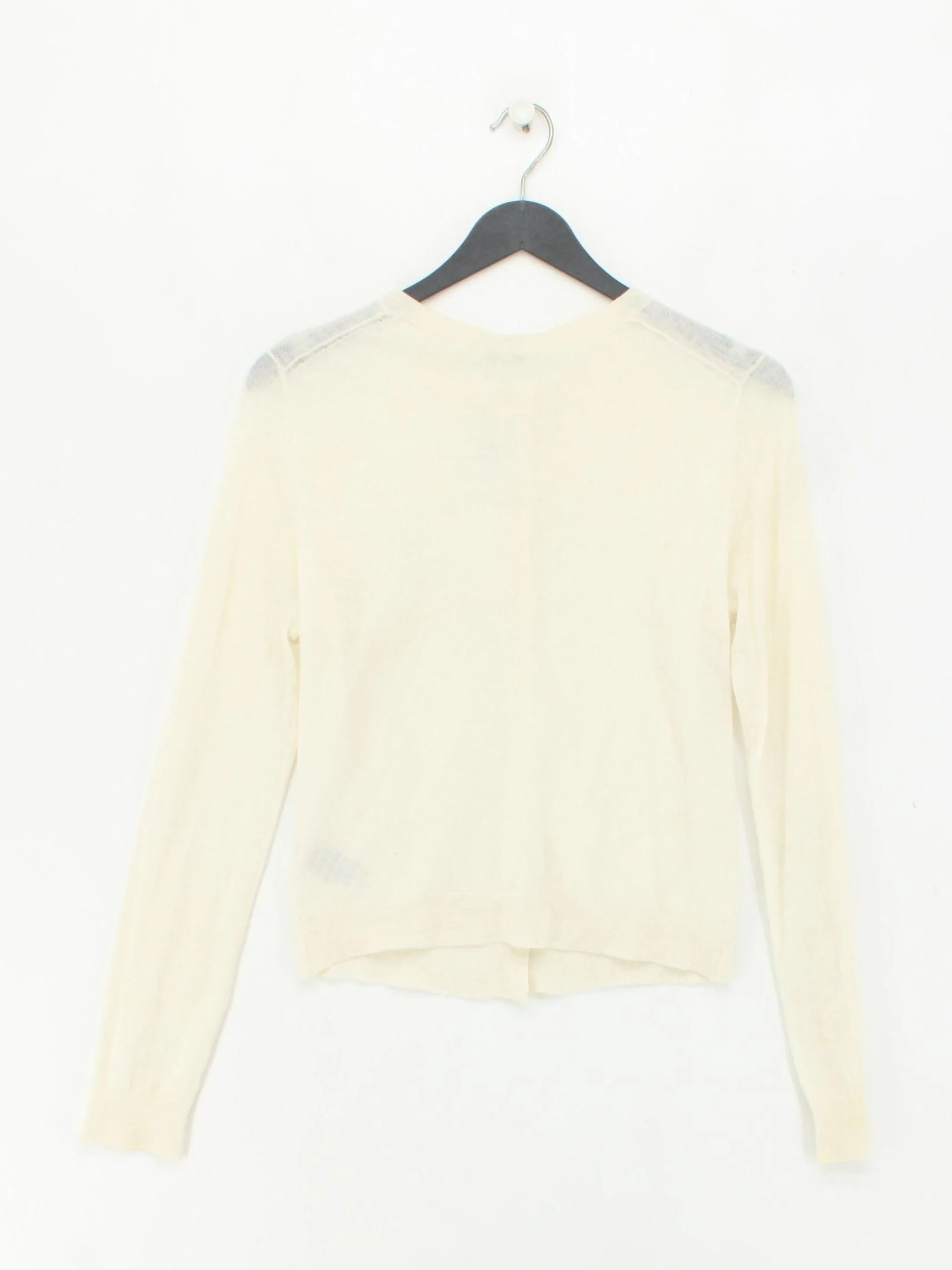 Joseph Women's Cardigan M Cream 100% Cashmere Round Neck Cardigan - Image 2