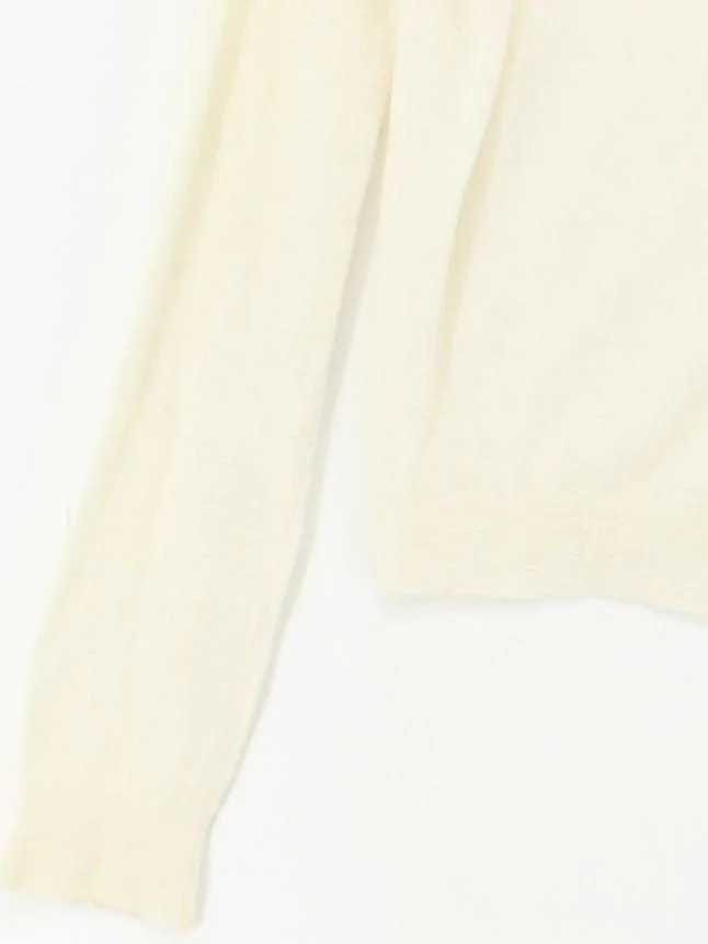 Joseph Women's Cardigan M Cream 100% Cashmere Round Neck Cardigan - Image 4