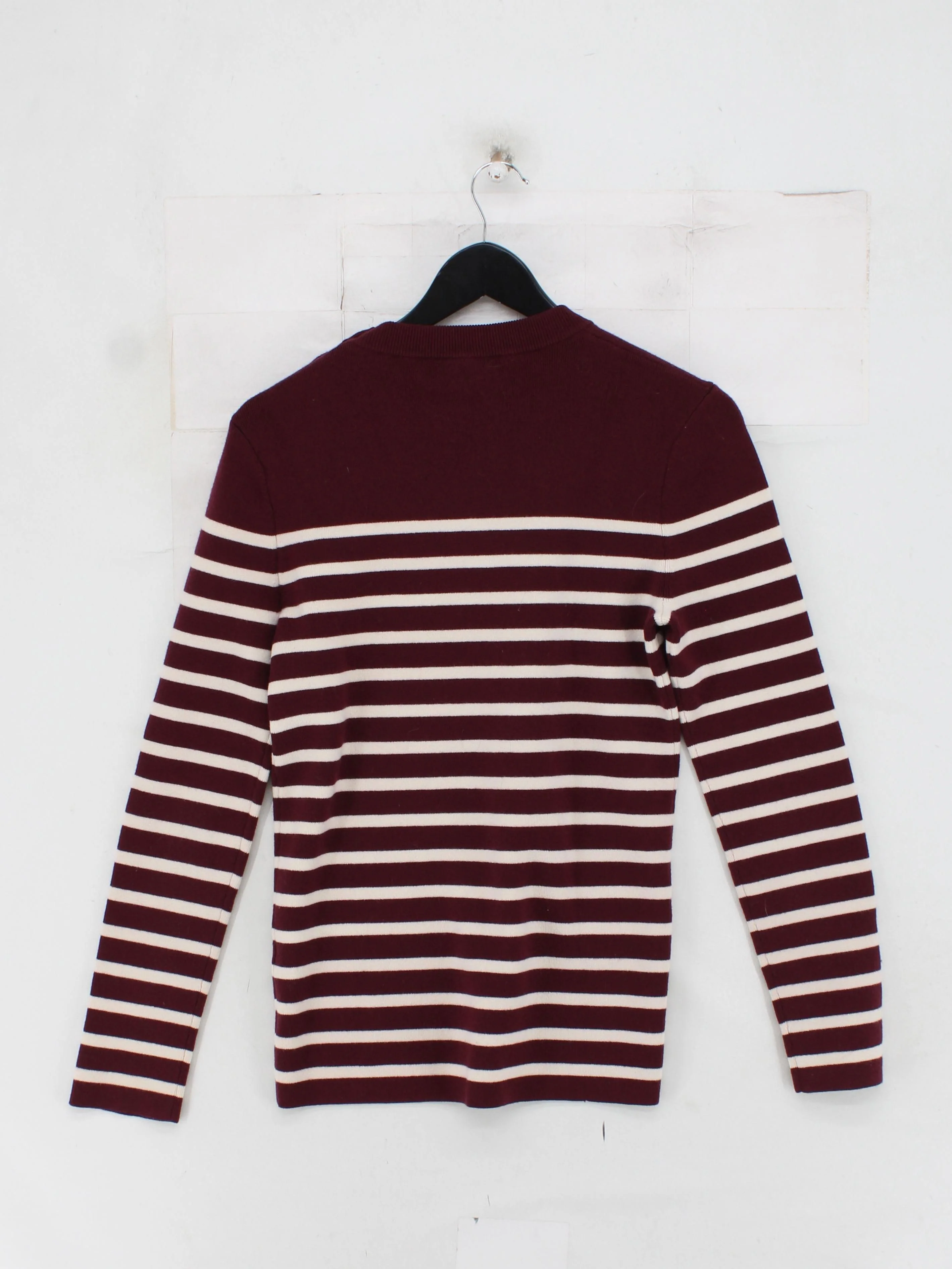 Joseph Women's Jumper L Red Striped Wool with Nylon, Elastane Crew Neck Pullover - Image 2