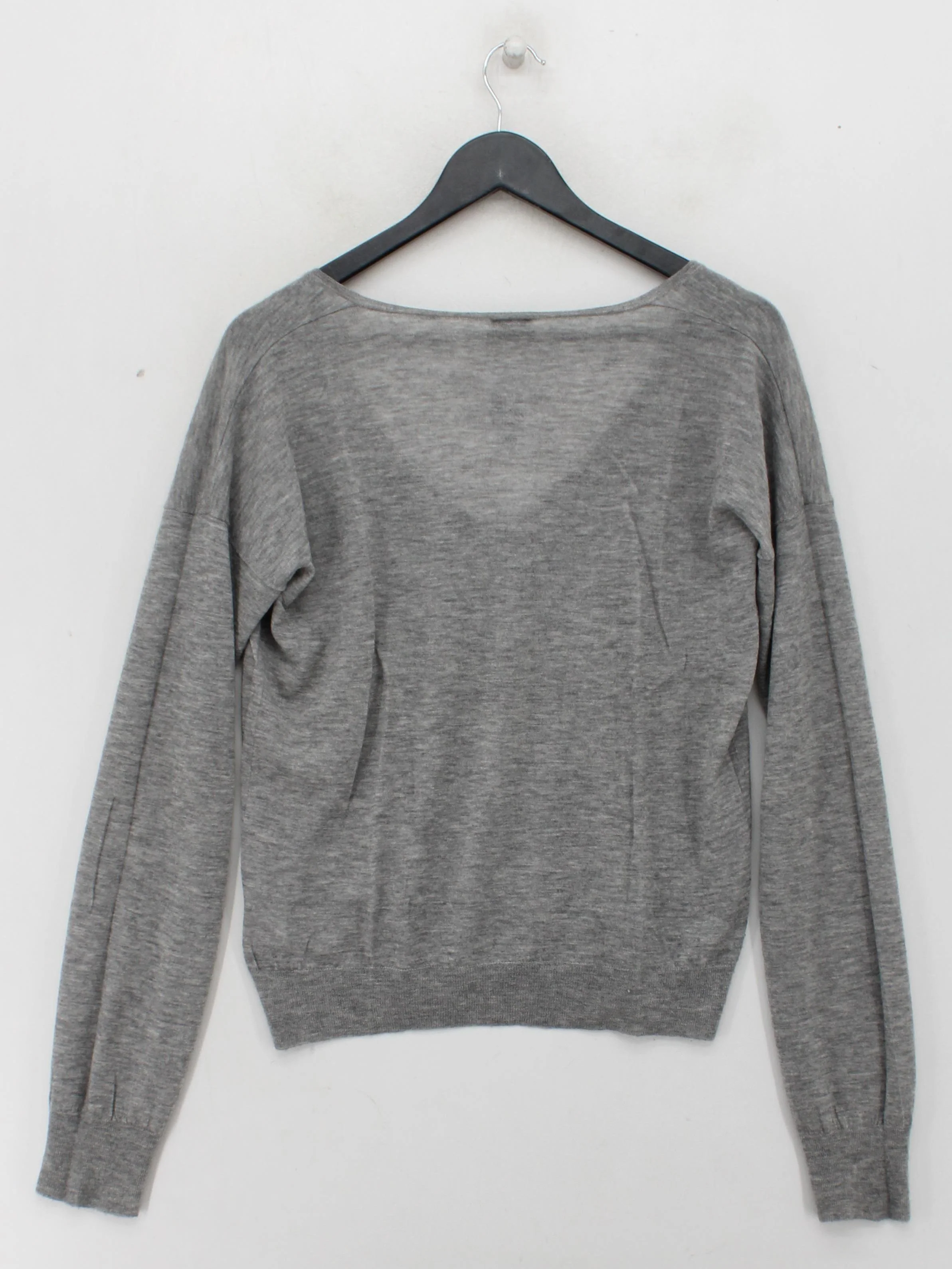 Joseph Women's Jumper M Grey 100% Cashmere V-Neck Pullover - Image 2