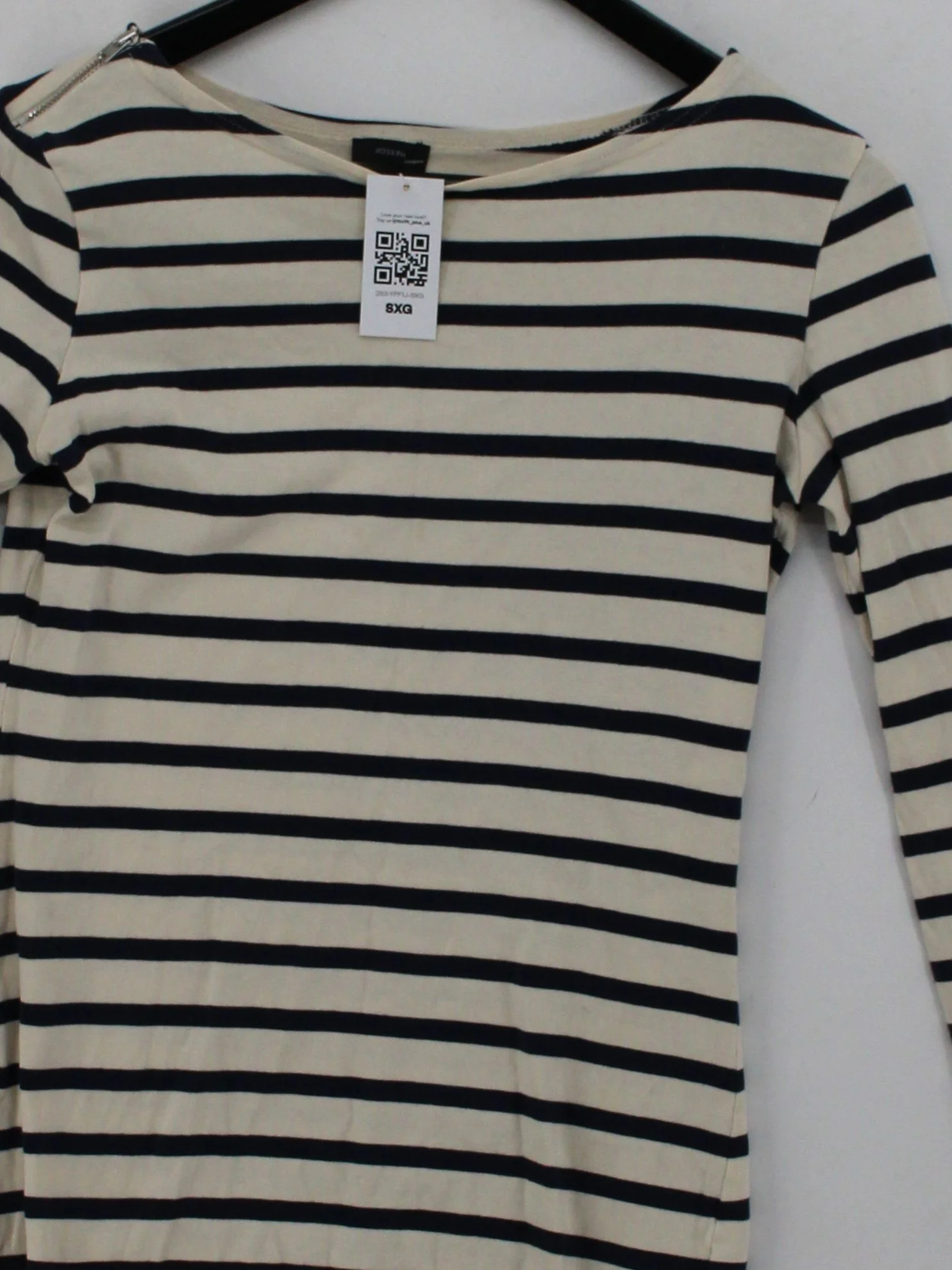 Joseph Women's Top M Multi Striped 100% Other Long Sleeve Round Neck Basic - Image 3