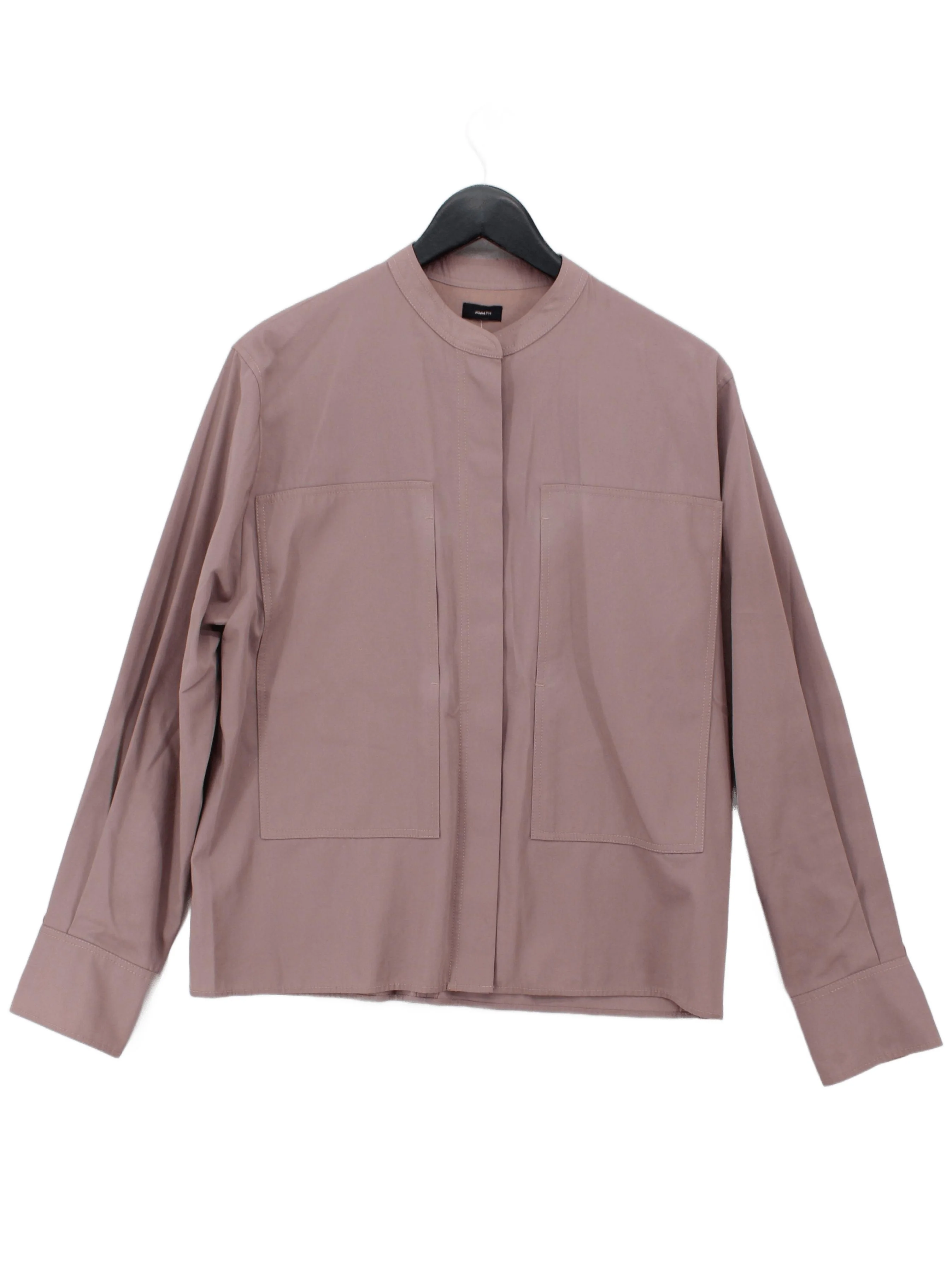 Joseph Women's Top UK 10 Tan 100% Cotton Long Sleeve Collared Basic