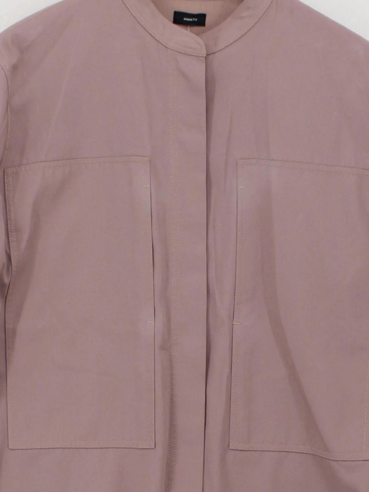 Joseph Women's Top UK 10 Tan 100% Cotton Long Sleeve Collared Basic - Image 3