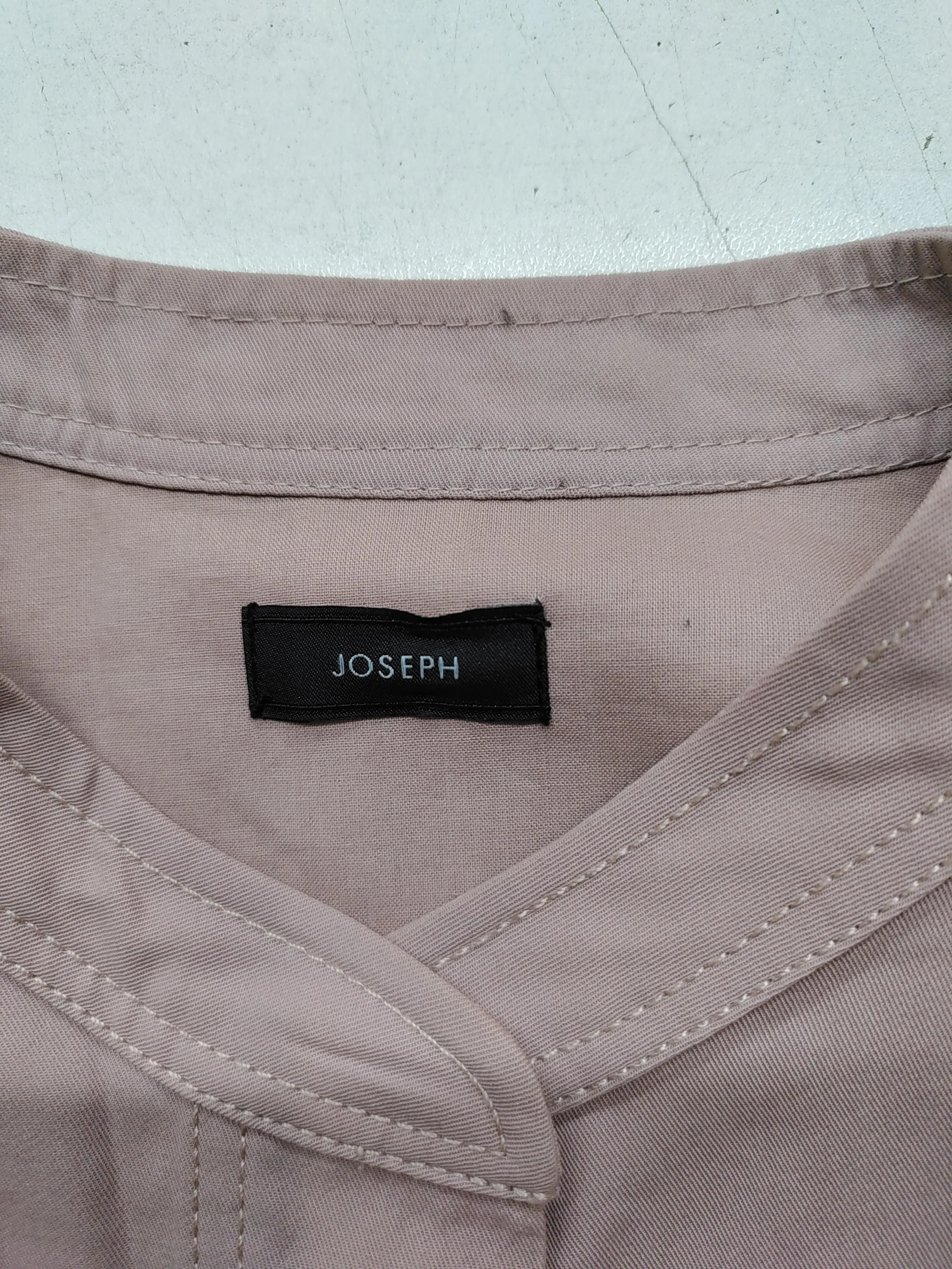Joseph Women's Top UK 10 Tan 100% Cotton Long Sleeve Collared Basic - Image 6
