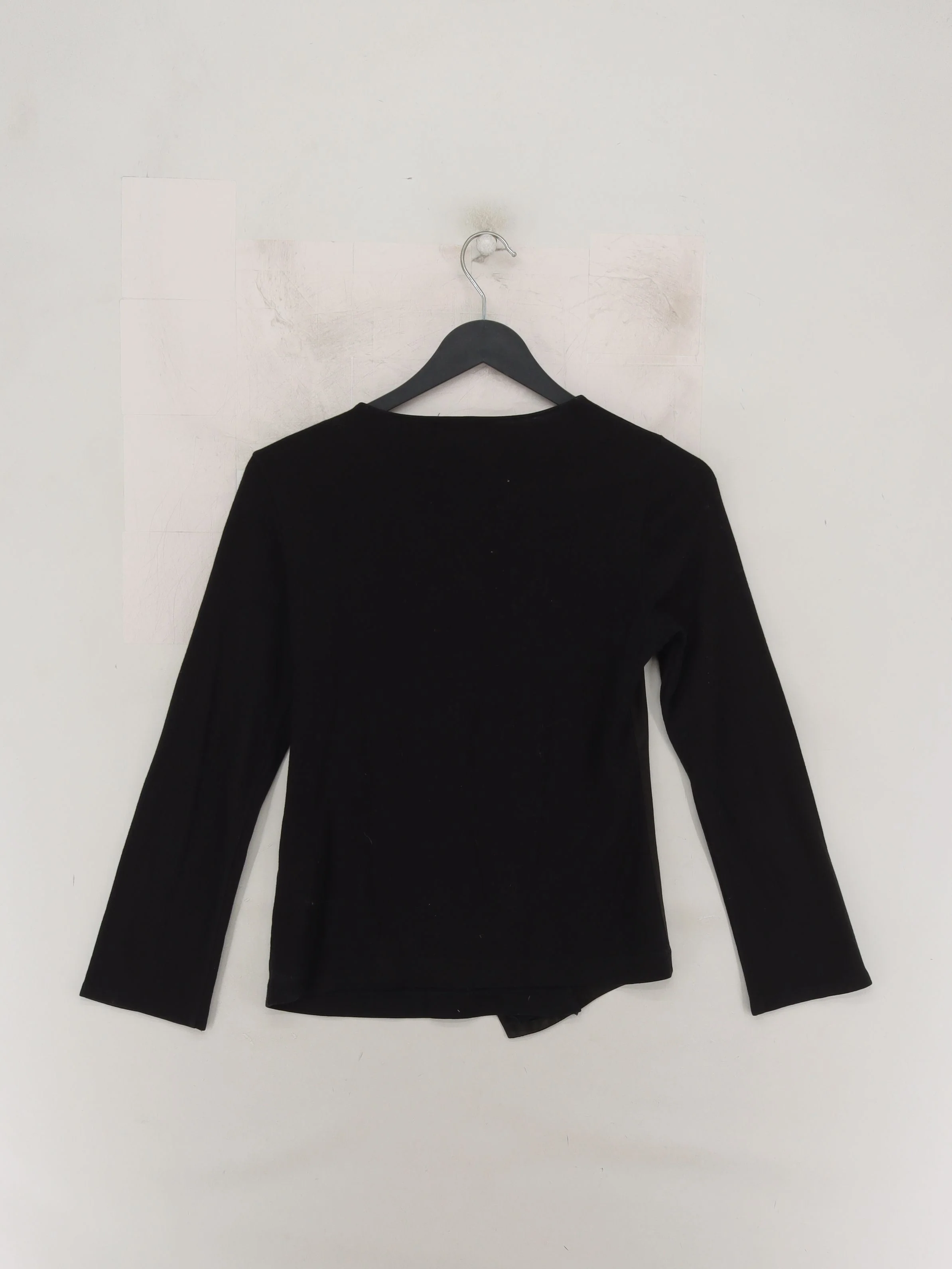 Joseph Women's Top UK 6 Black Nylon with Elastane Long Sleeve Round Neck Basic - Image 2