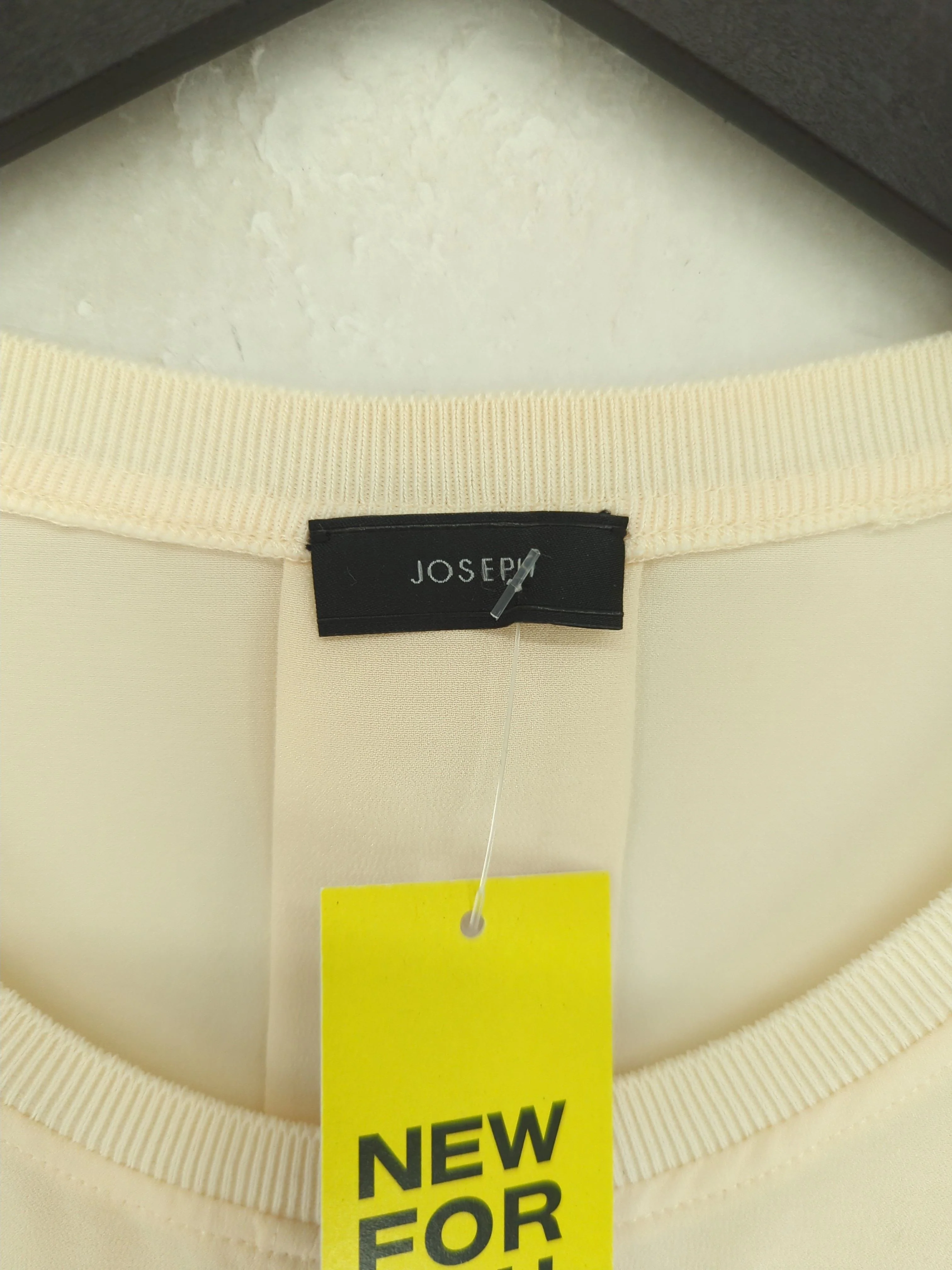 Joseph Women's Top UK 8 Cream Silk with Rayon, Spandex Basic - Image 6